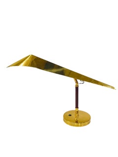 KT-Valaistus Design Table Lamp in Teak & Brass, Kone Tukku Oy Finland
