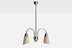 Finnish Designer, Candelabra, Chrome, Glass, Finland, 1940s