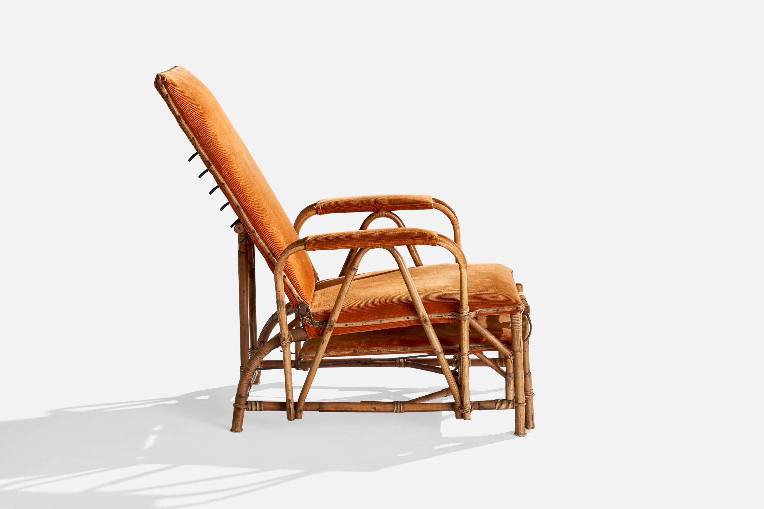 Designer finlandese, Chaise Longue, Bambù, Rattan, Tessuto, Finlandia, anni '30 in vendita 6