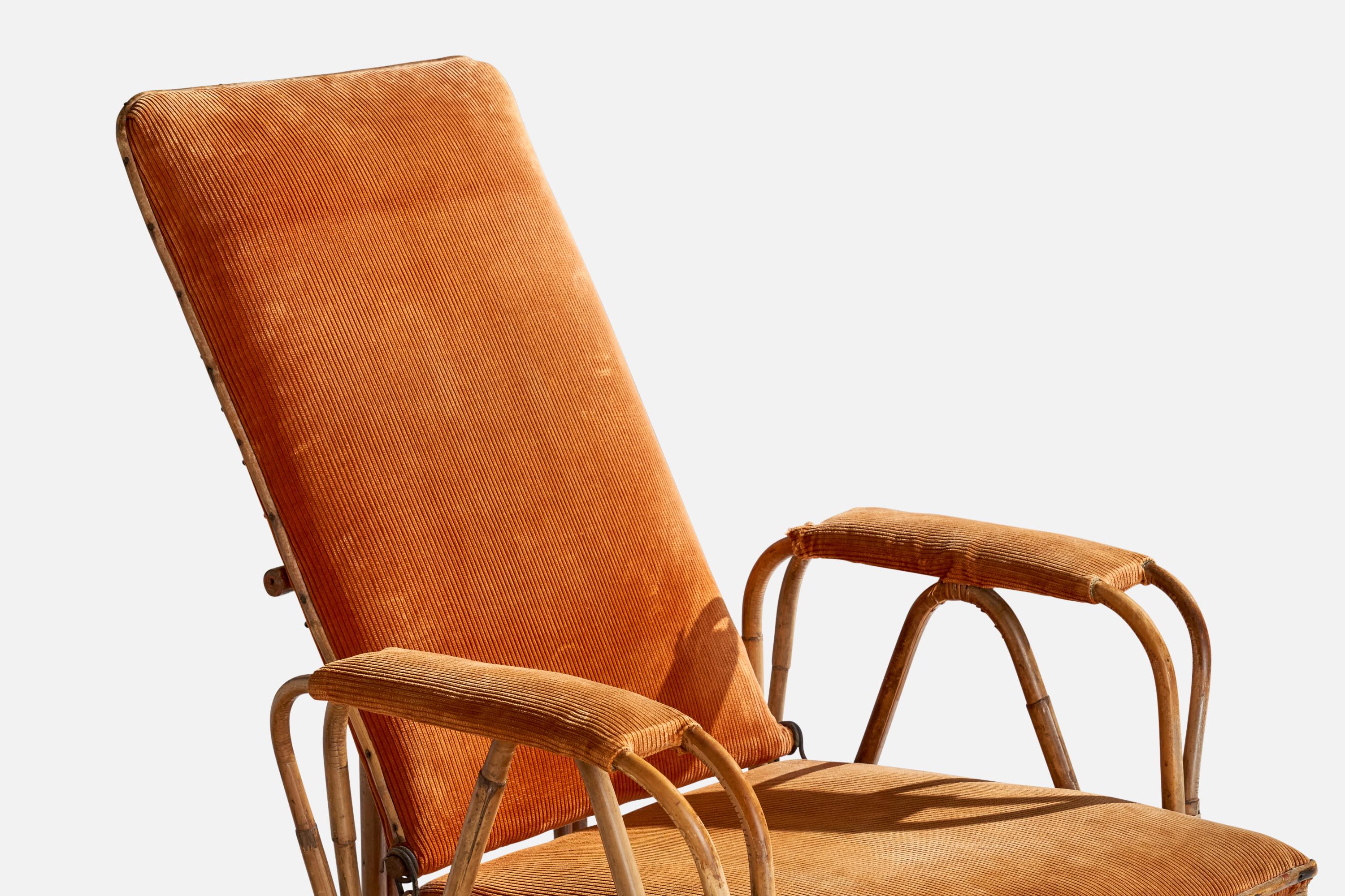 Designer finlandese, Chaise Longue, Bambù, Rattan, Tessuto, Finlandia, anni '30 in vendita 7