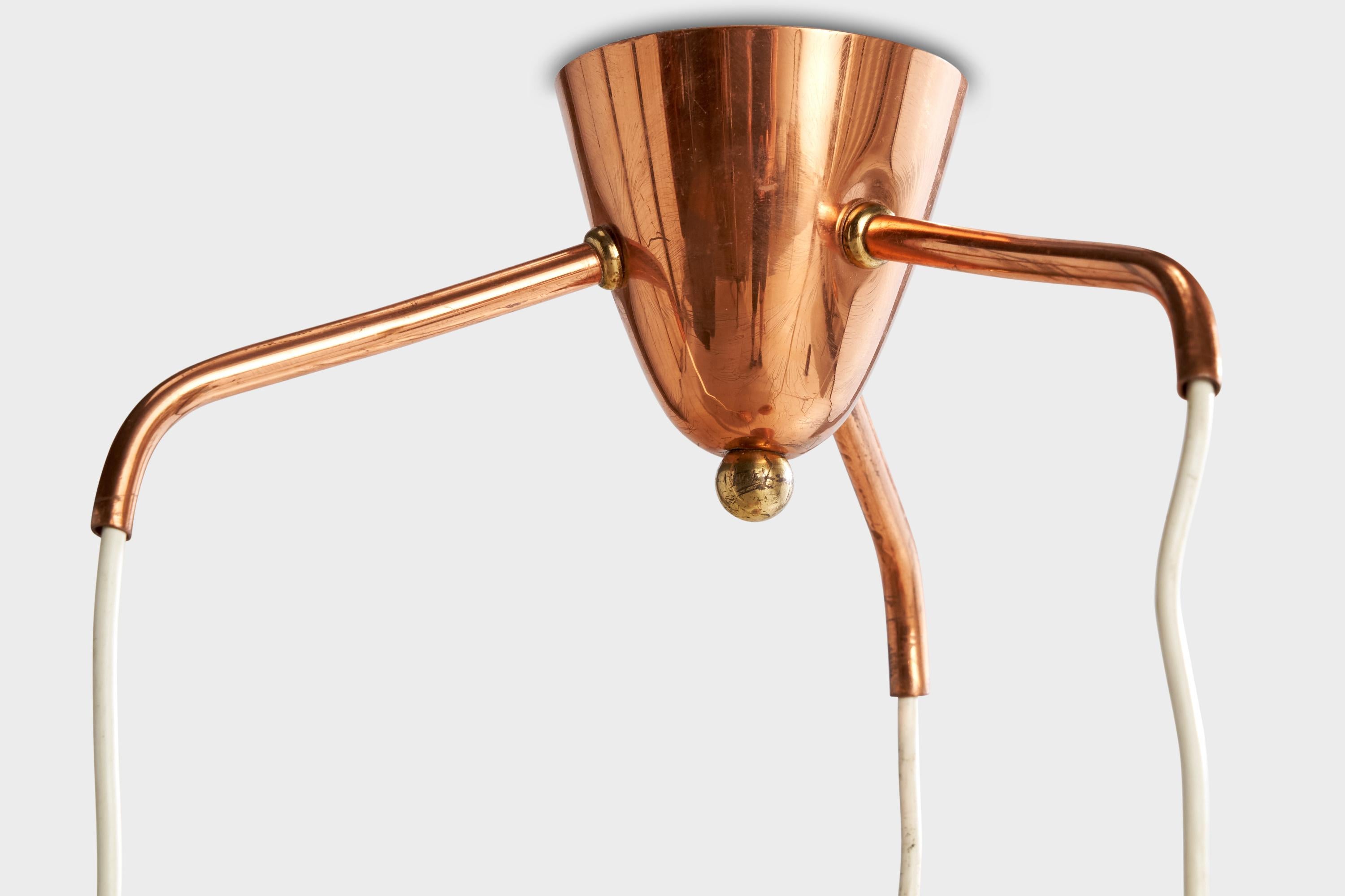 Rame Designer finlandese, lampadario, rame, Finlandia, anni '50 in vendita