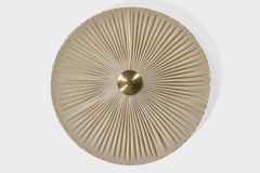 Finnischer Designer, Einbaubeleuchtung, Messing, Stoff, Finnland, 1950er Jahre