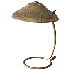 Finnish Designer, Organic Table Lamp, Brass, Finland, 1930s