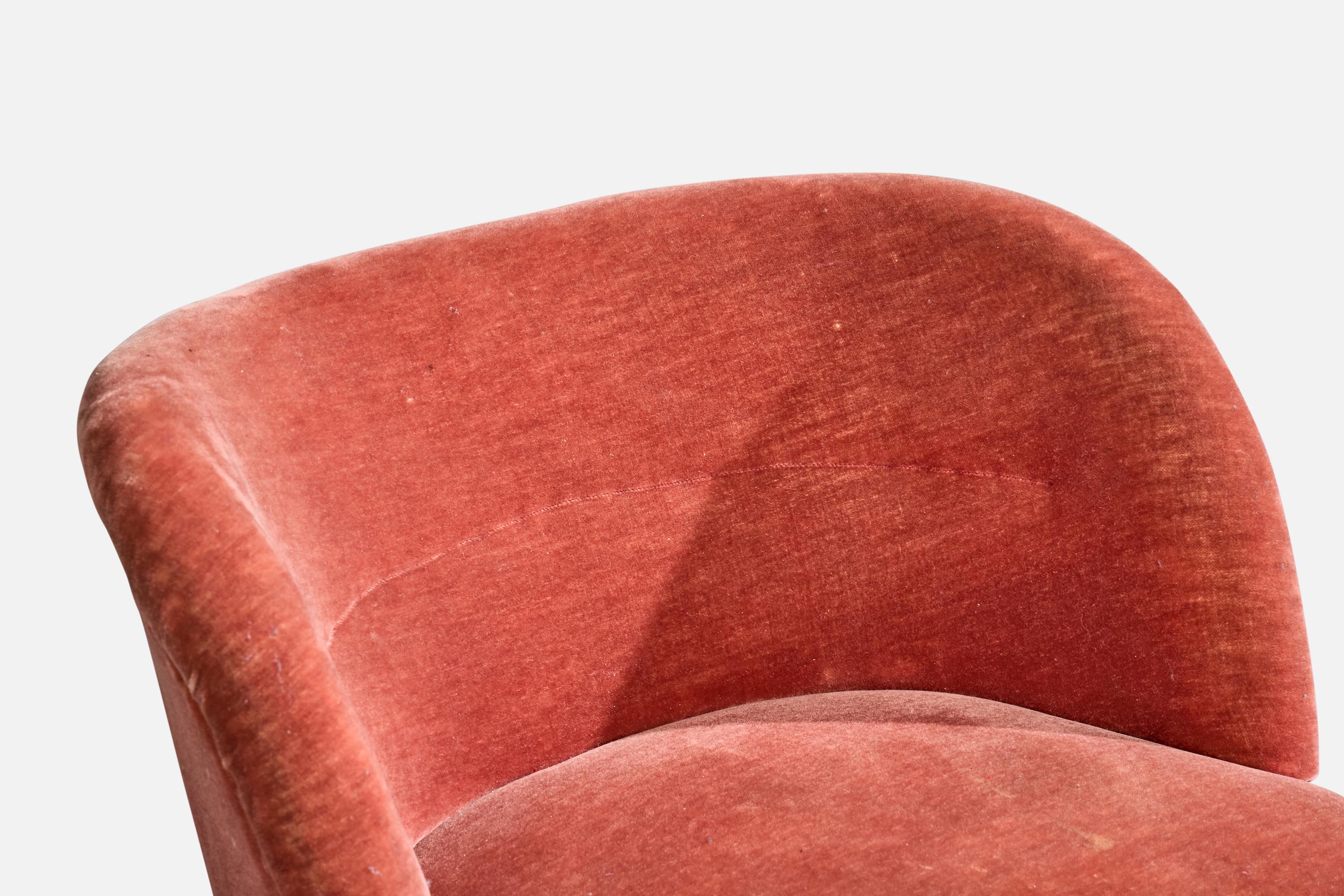 Finnish Designer, Side Chairs, Wood, Fabric, Finland, 1940s For Sale 7