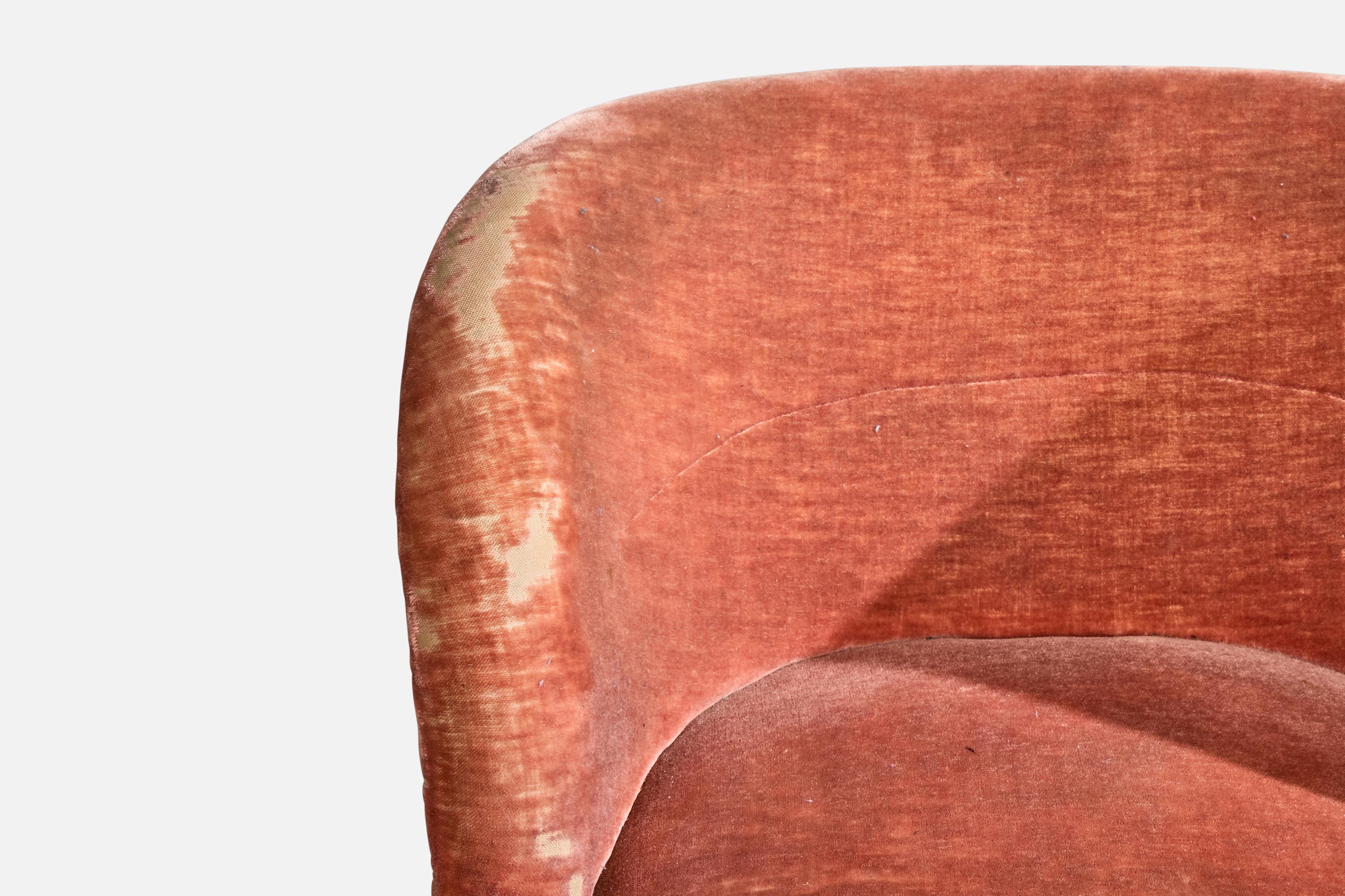 Finnish Designer, Side Chairs, Wood, Fabric, Finland, 1940s For Sale 8