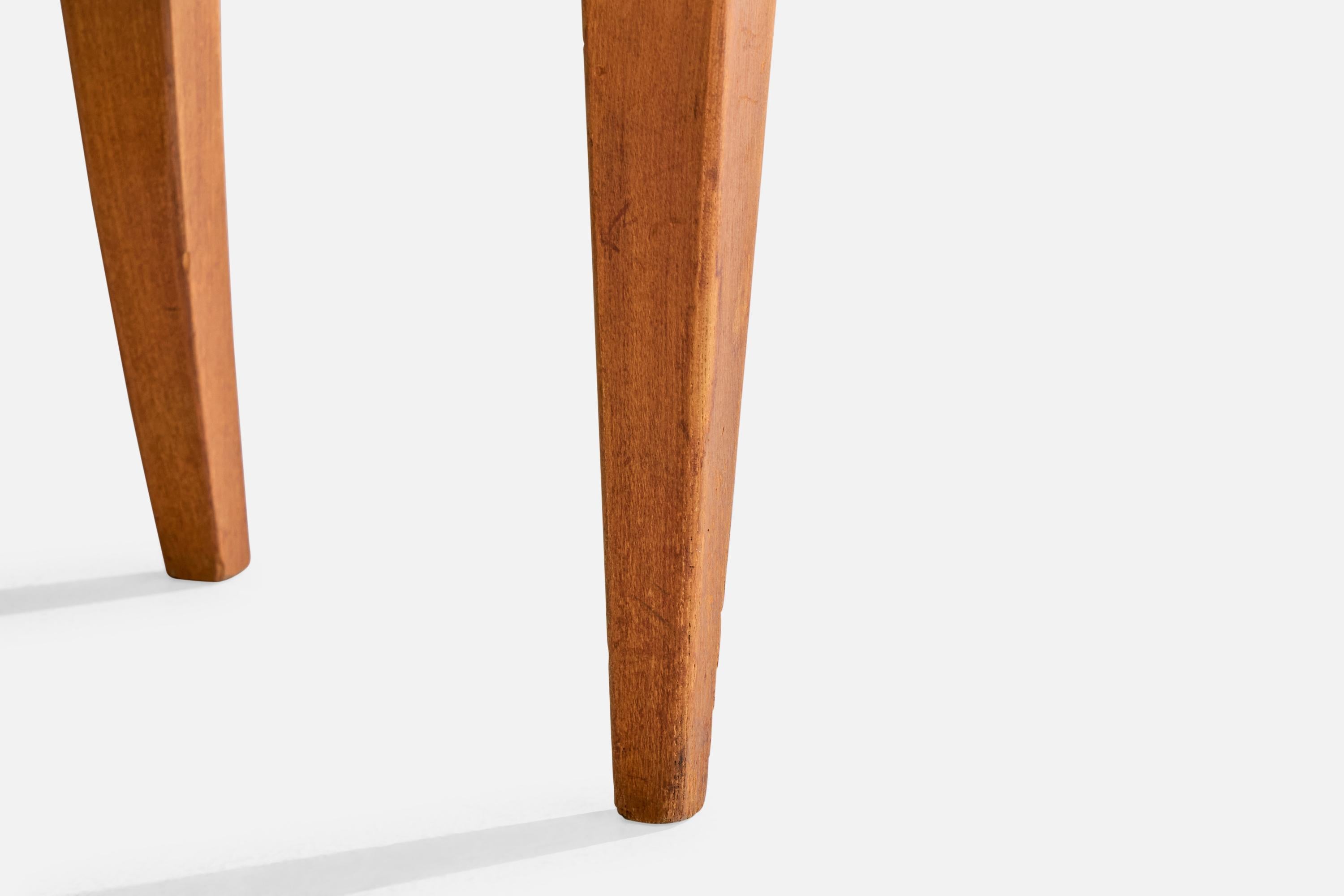 Mid-20th Century Finnish Designer, Side Chairs, Wood, Fabric, Finland, 1940s For Sale