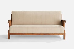Finnish Designer, Sofa, Birch, Fabric, Metal, Finland, 1930s