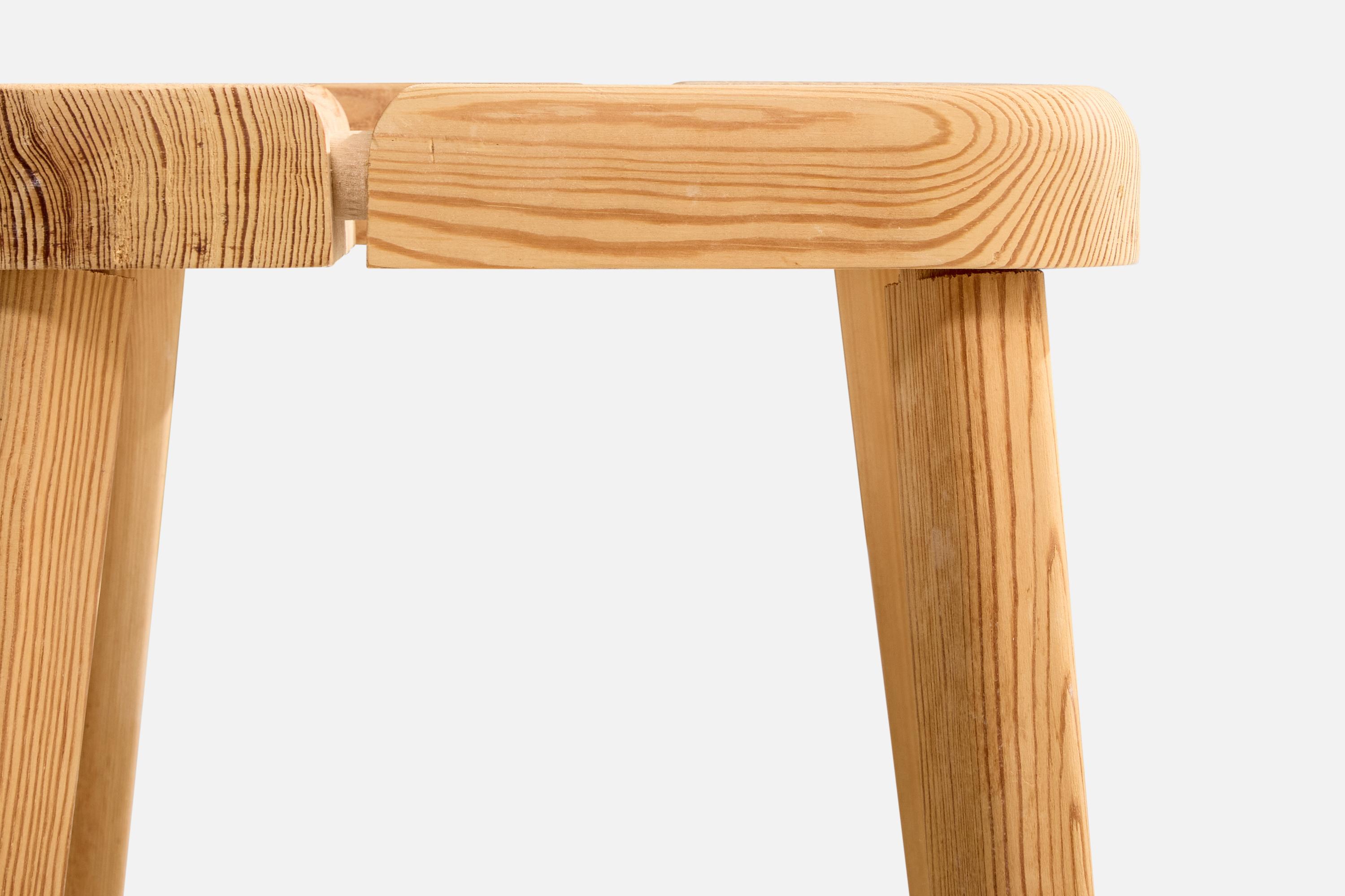 Late 20th Century Finnish Designer, Stool, Pine, Finland, 1970s For Sale