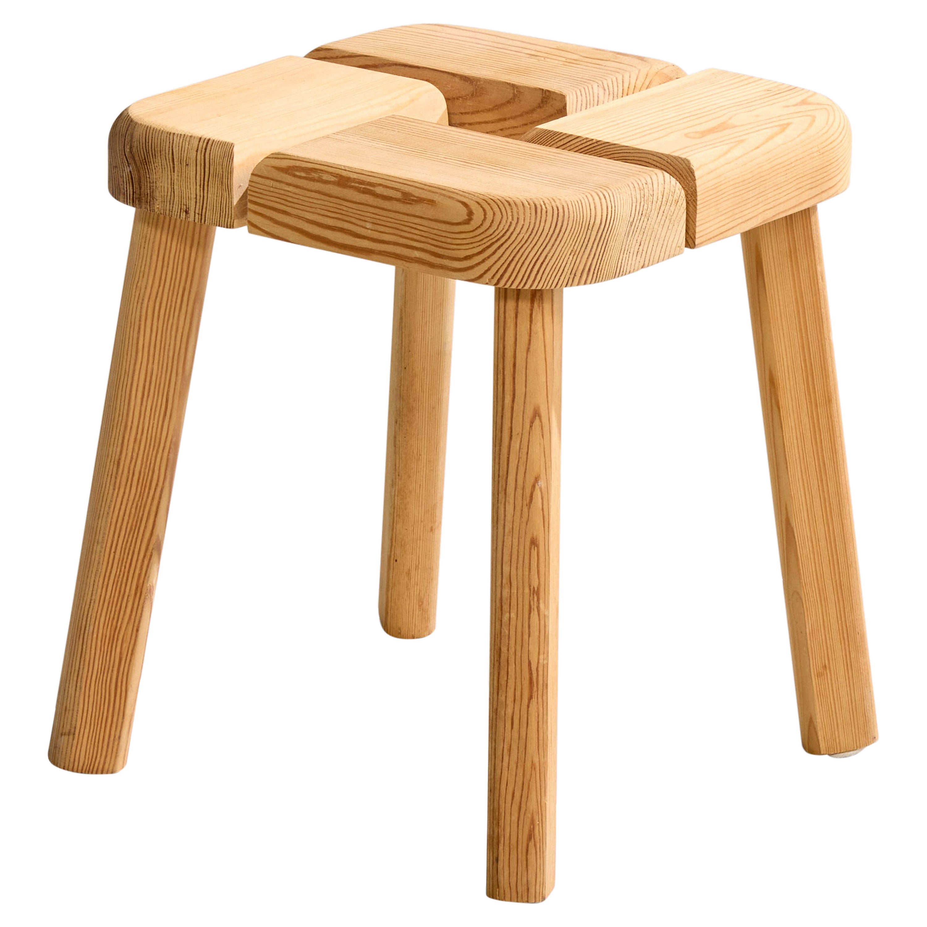 Designer finlandais, tabouret, pin, Finlande, 1970