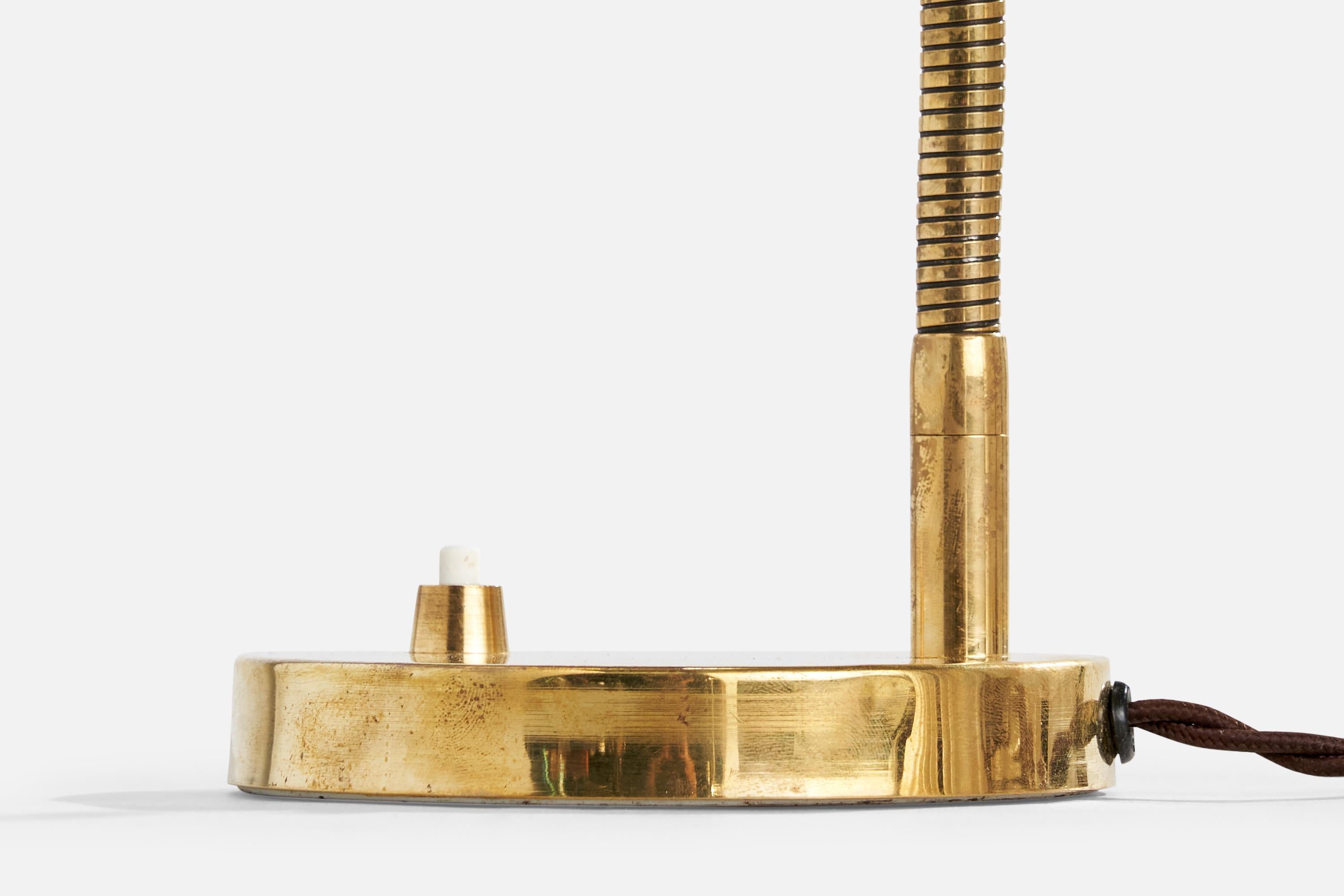 Finnish Designer, Table Lamp, Brass, Finland, c. 1950s For Sale 2