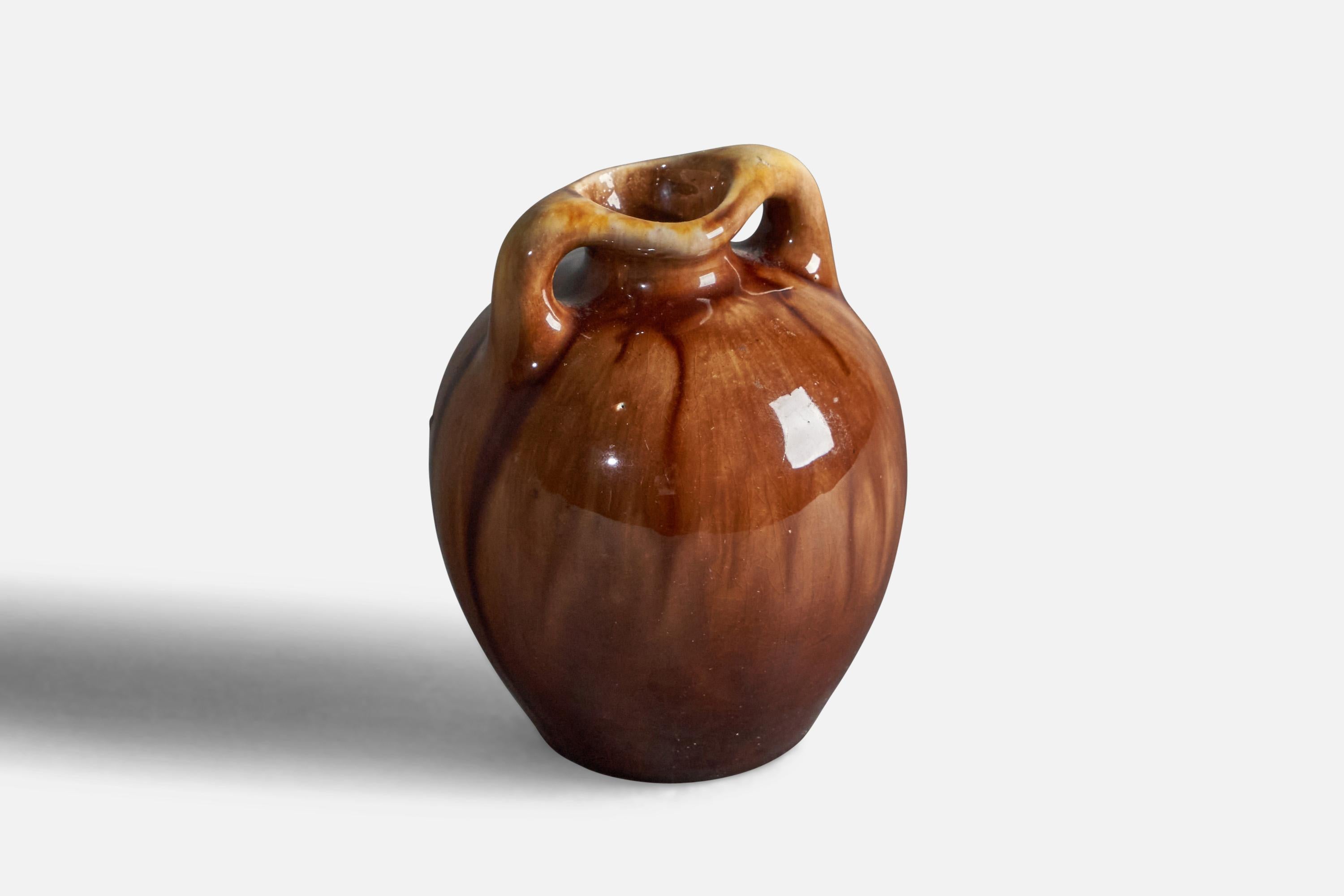 Art Nouveau Finnish Designer, Vase, Earthenware, Finland, 1920s For Sale