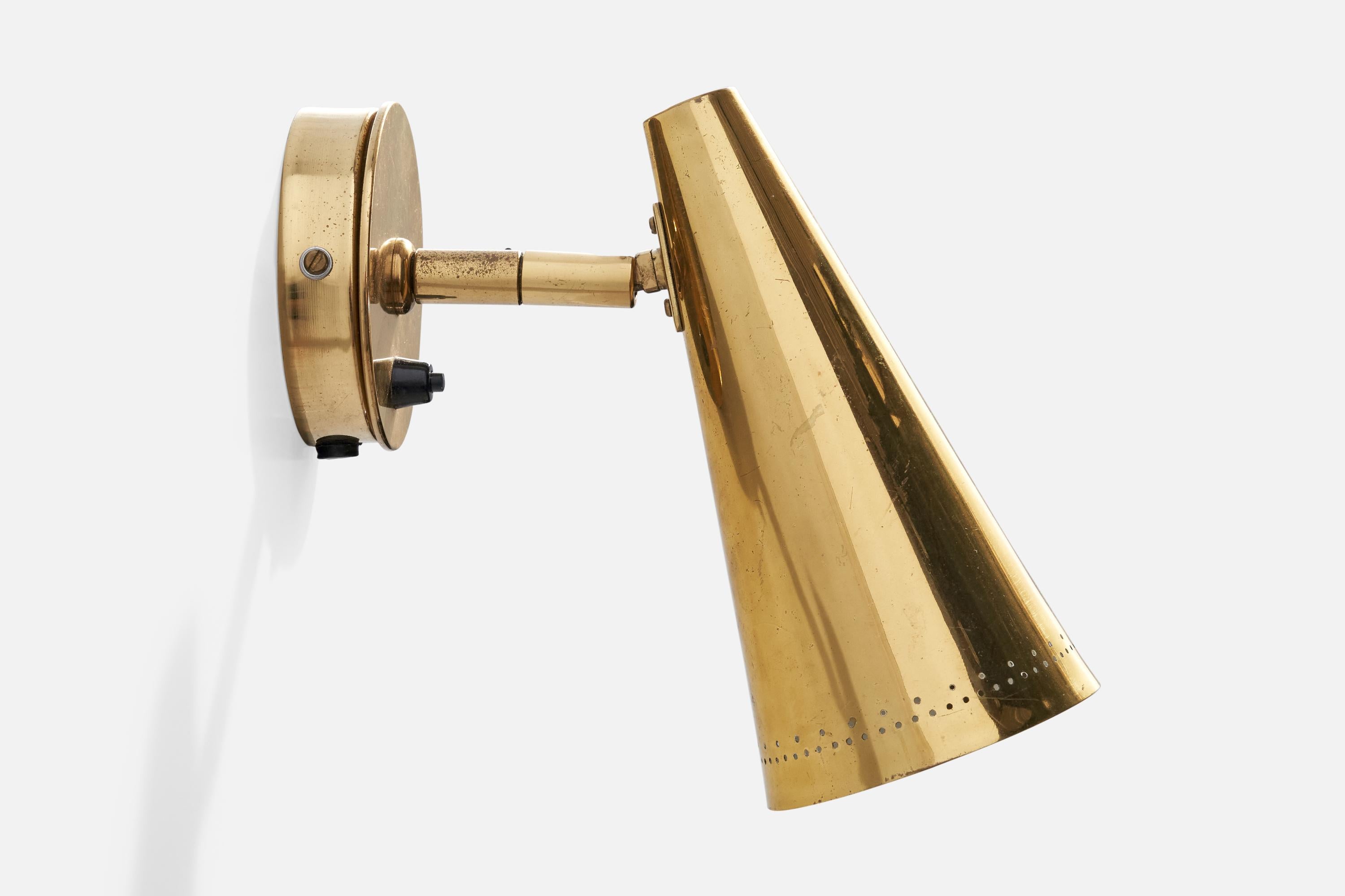 Fin du 20e siècle Design/One Lights, laiton, Finlande, années 1970 en vente