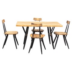 Finnish dining set Pirkka  by Ilmari Tapiovaara for Laukaan Puu