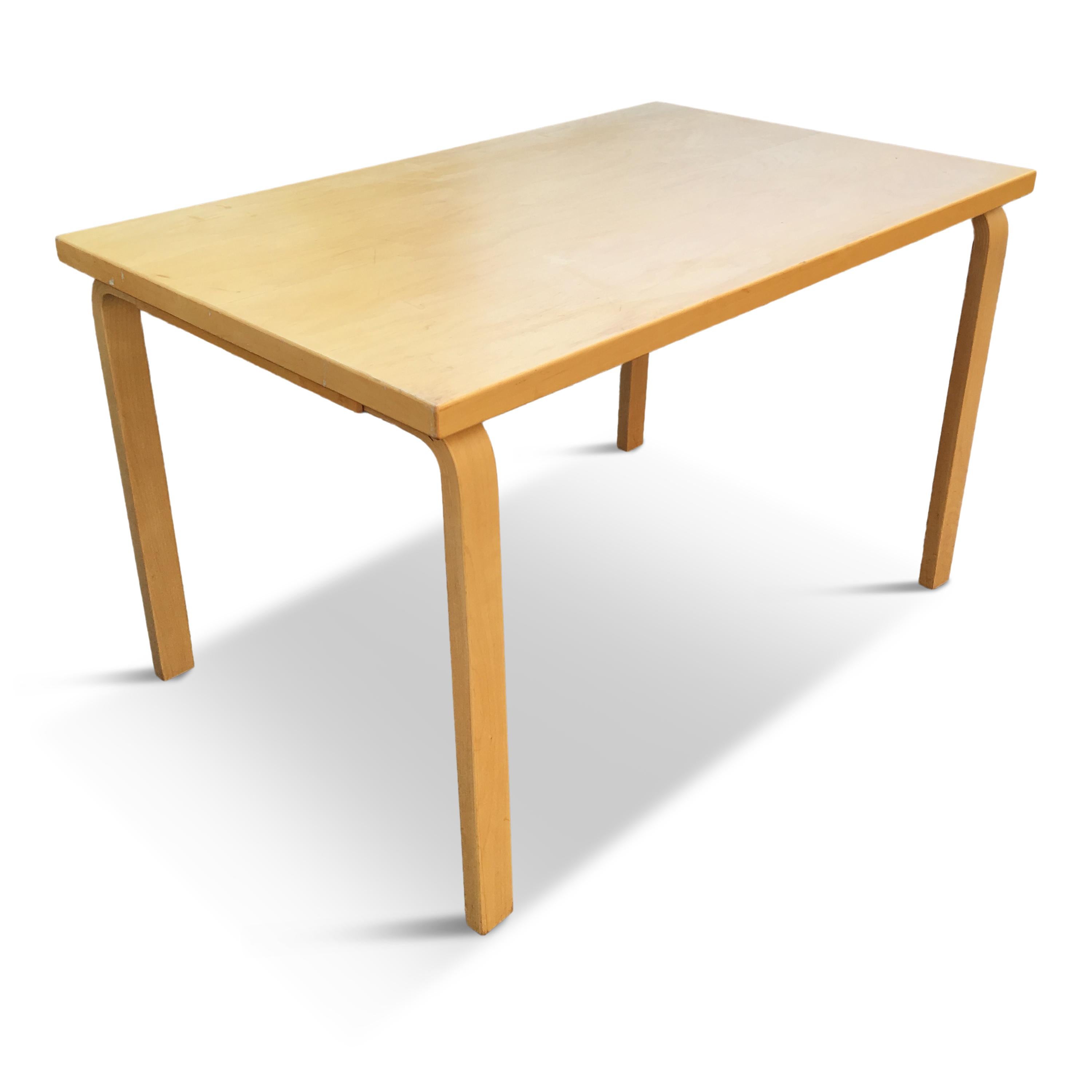 This table model 81B was designed by Alvar Aalto in 1935, production by Artek Finland during 1970s.
It is made of birch wood.
Design classics!