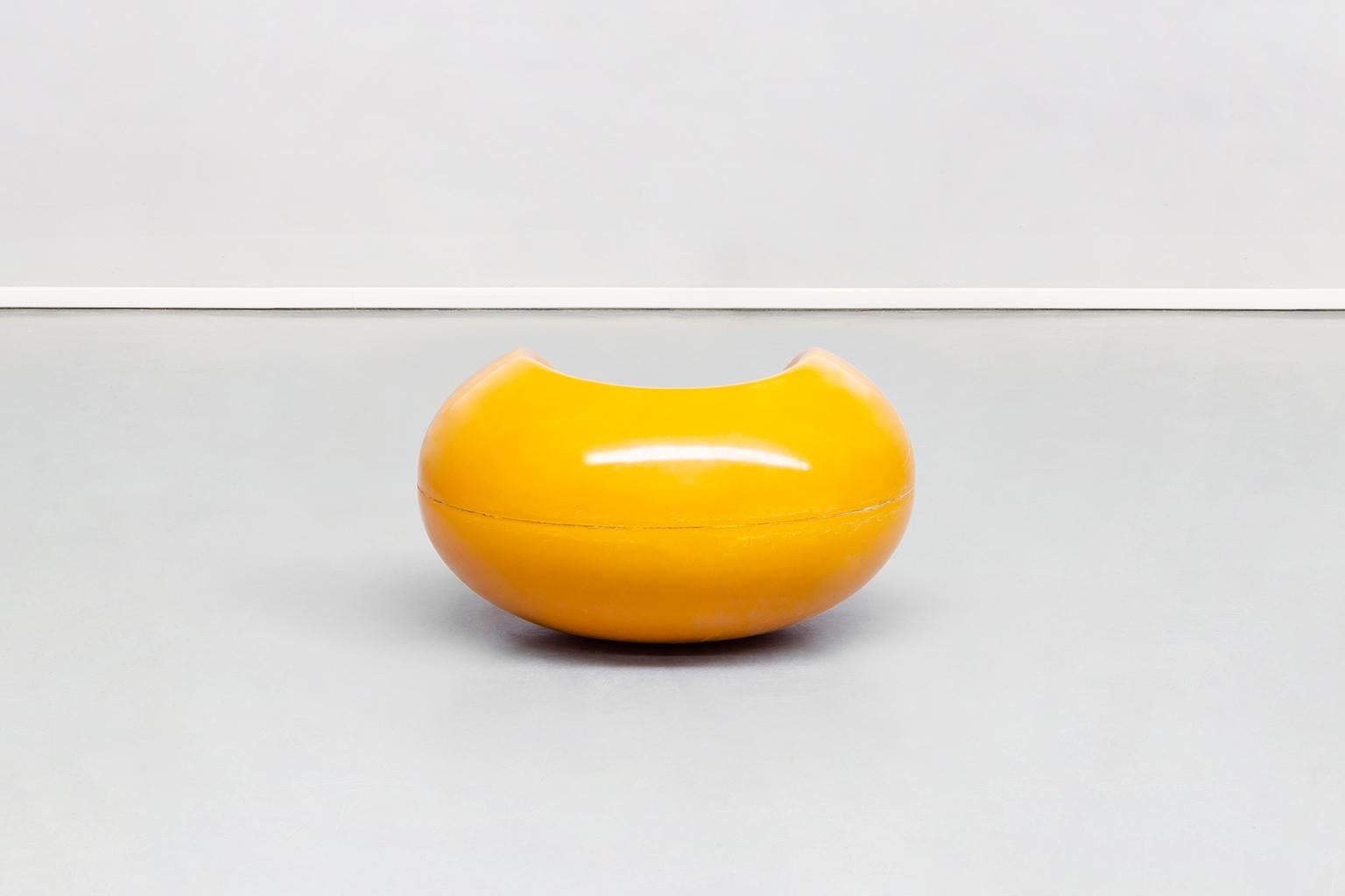 Space Age Finnish Fire Yellow Fiberglass Pastille Armchair by Eero Aarnio for Asko, 1967