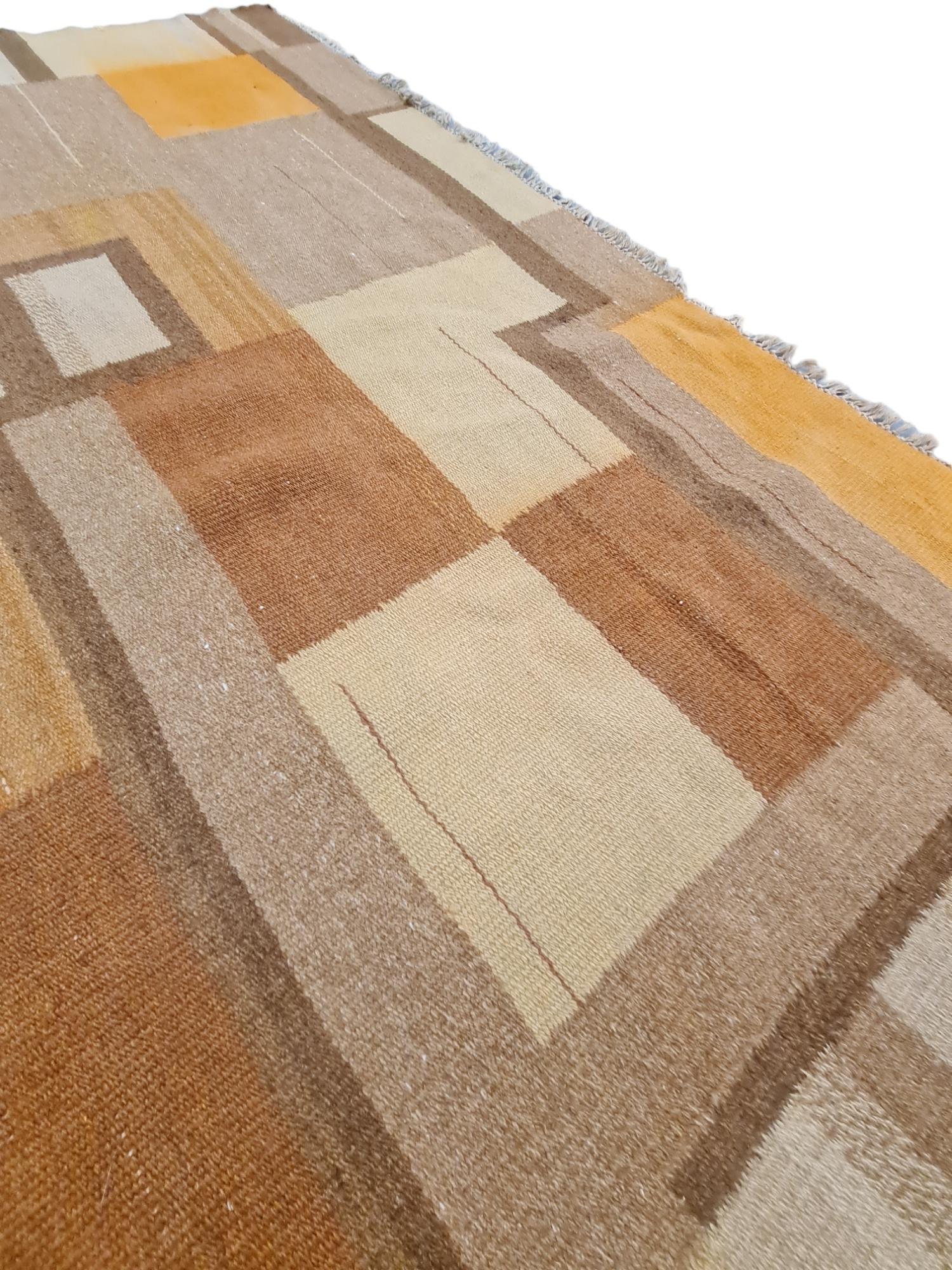 20th Century Finnish Flat-Weave Carpet, 1930s For Sale
