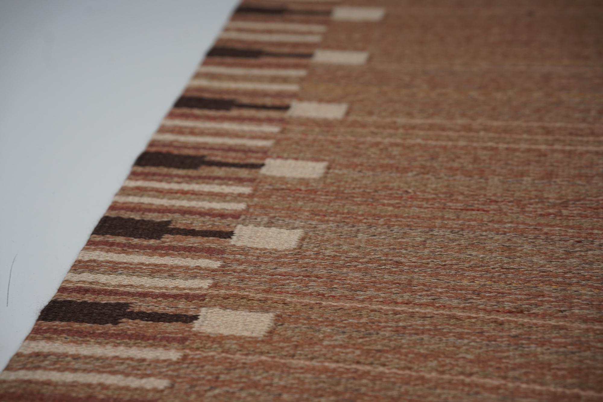 Milieu du XXe siècle Tapis finlandais à tissage plat, années 1930 en vente