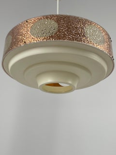 Finnish HYVAL KP 153 Copper and Acrylic Pendant Light, 1960s