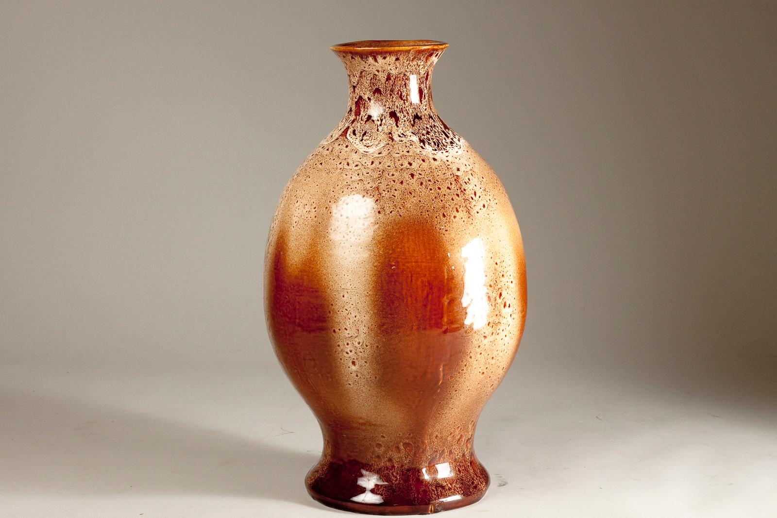 Ceramic Finnish Late 20th Century Large Vase with Amazing Glaze For Sale