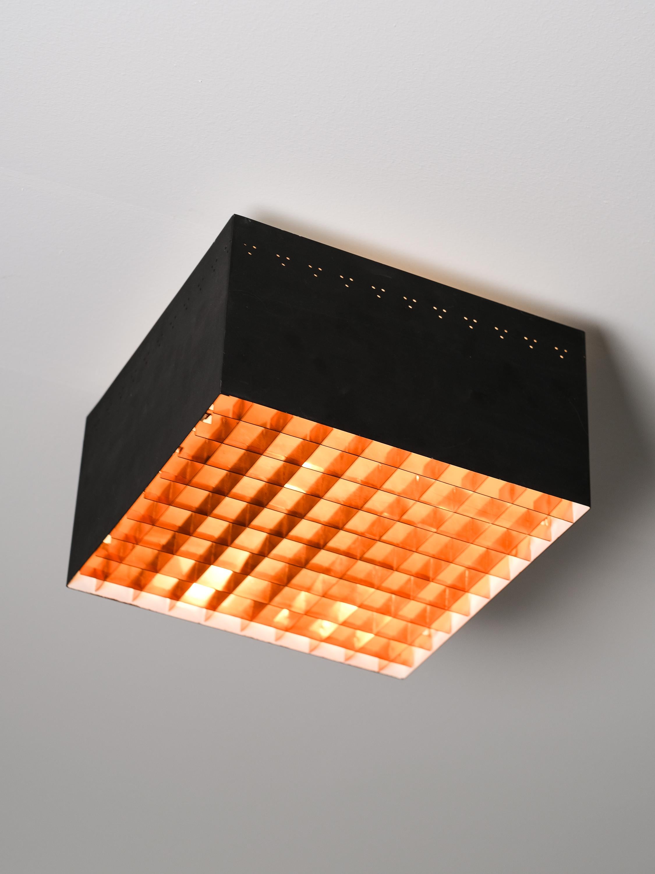 Scandinavian Modern Finnish Mid-Century Flush Mount ”Starry Sky” Ceiling Light in Paavo Tynell Style For Sale