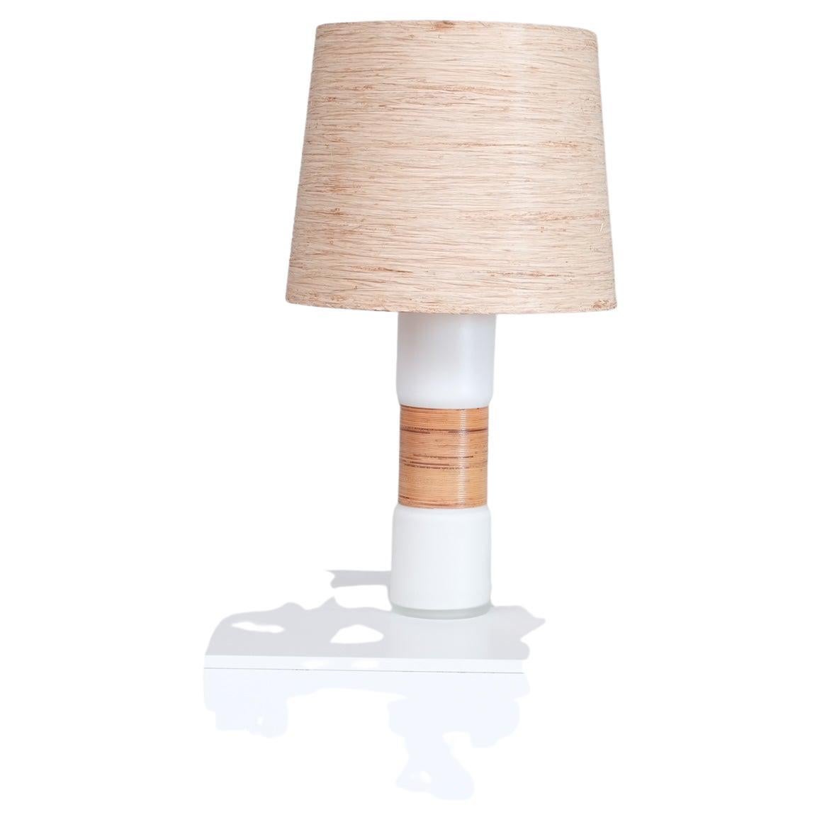 MidCentury Tripod Hairpin Table Lamp with Rattan Shades at 1stDibs