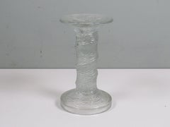 Finnish Mid-Century Ice Glass Candle Holder, circa 1970