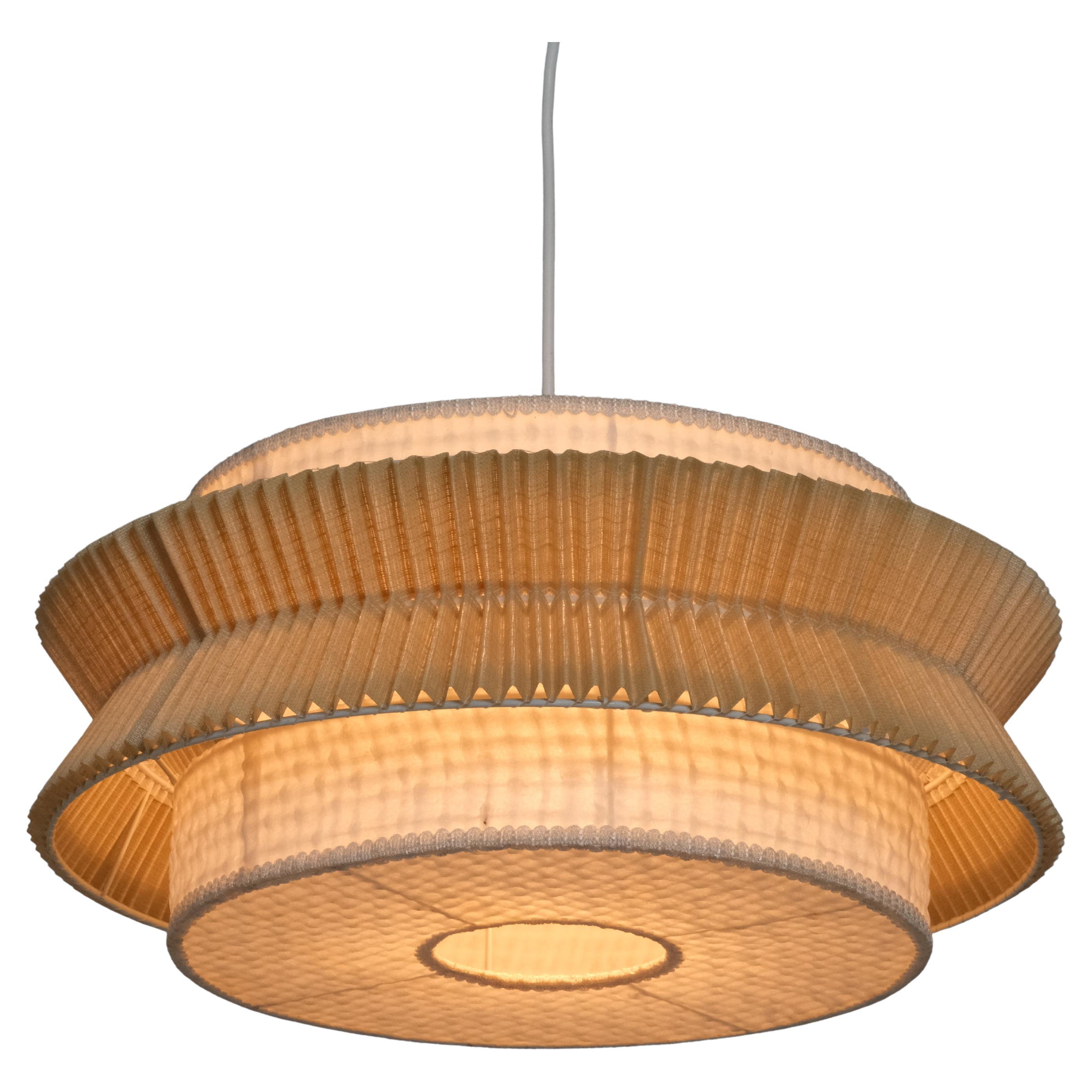 Finnish Mid-Century Modern Ceiling Pendant with Stunning Paper Shade, 1950s