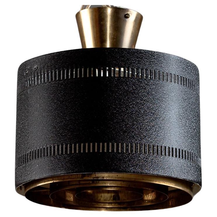 Finnish mid-century modern flushmount lamp, pohjoismainen sähkö oy