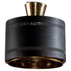 Finnish mid-century modern flushmount lamp, pohjoismainen sähkö oy
