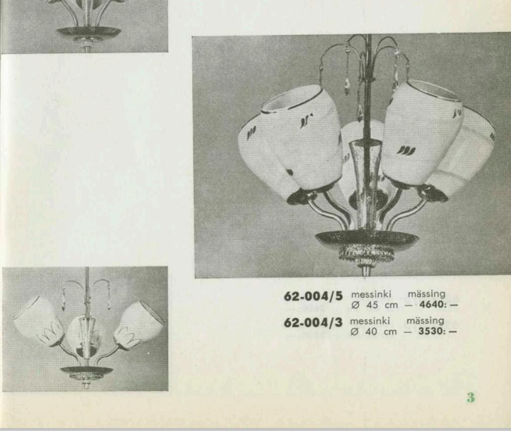 Ciondolo finlandese di metà secolo moderno Modello 62-004/3, Stockmann Tukku 1950s in vendita 5