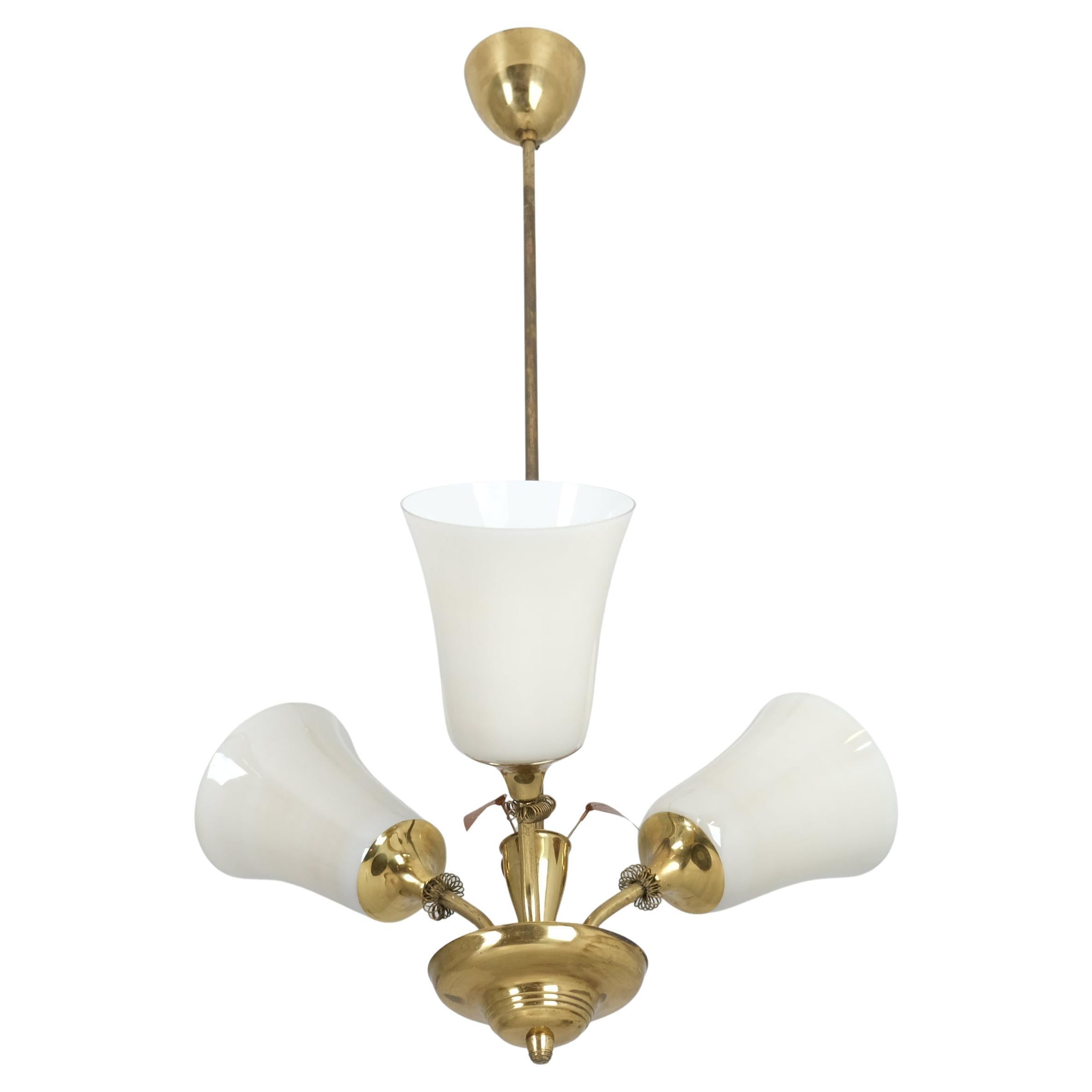 Finnish Mid-Century Modern Pendant Model 62-102/3, Stockmann Tukku 1950s