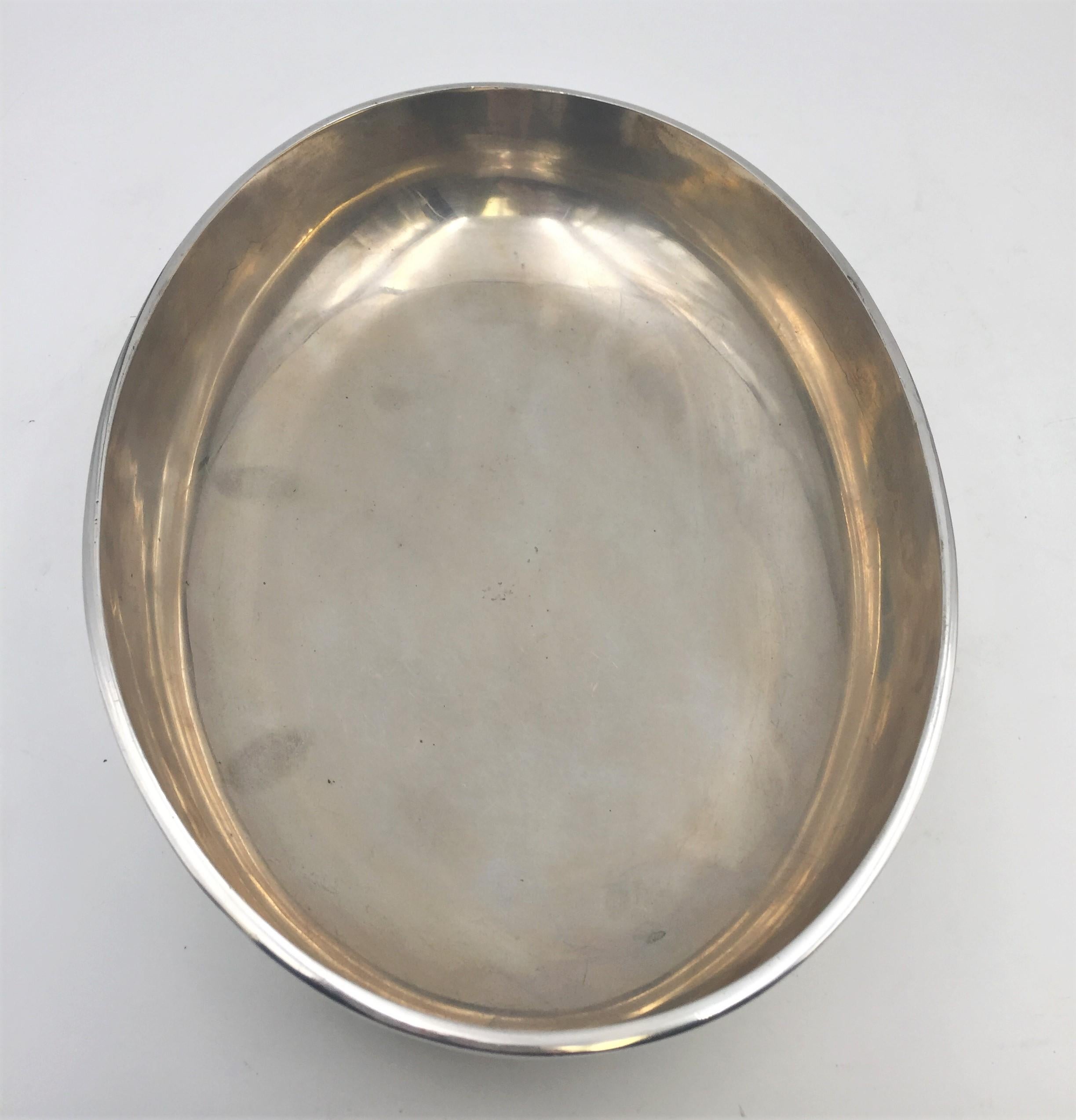 Gilt Finnish Mid-Century Modern Silver Centerpiece Bowl For Sale