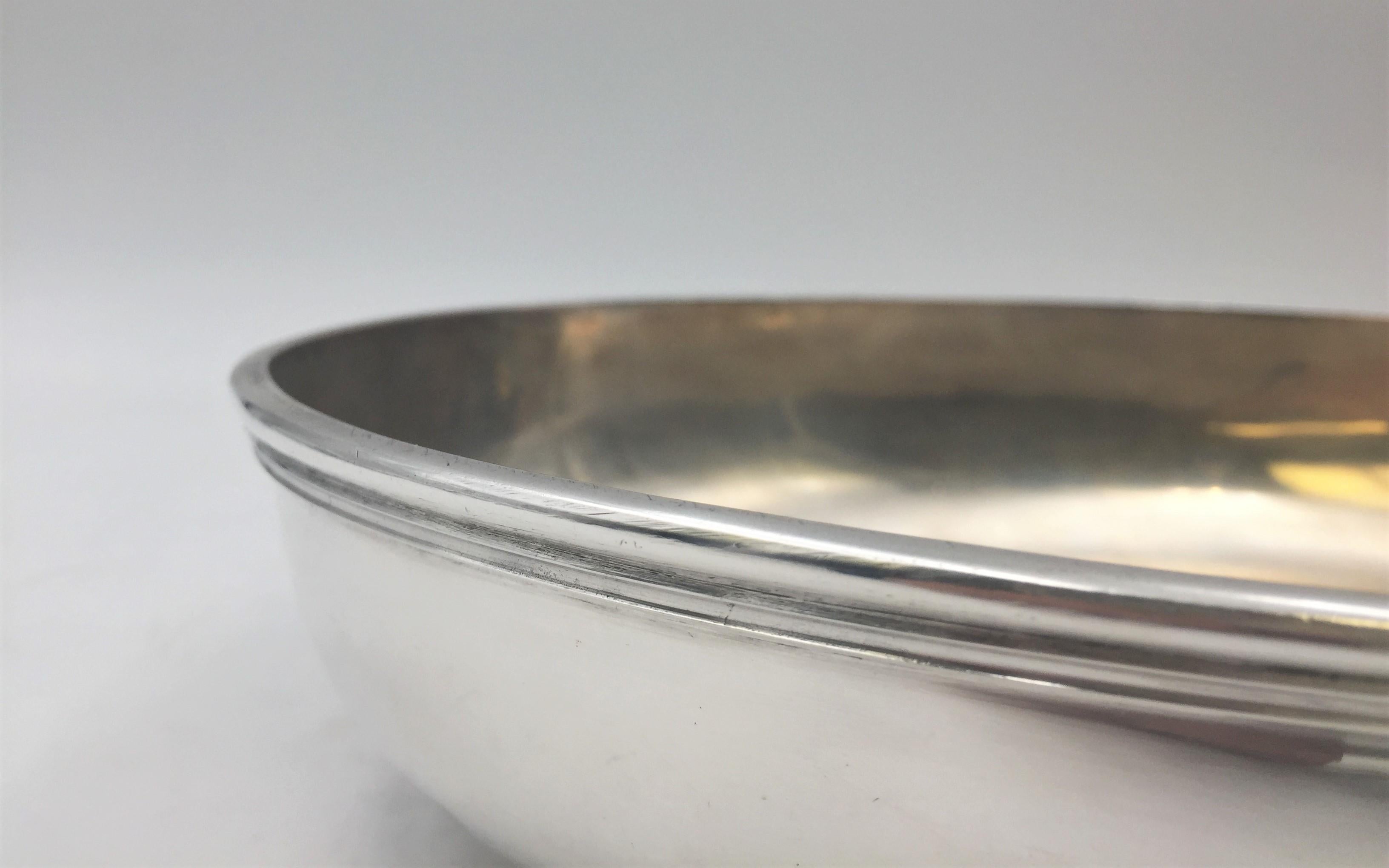 Finnish Mid-Century Modern Silver Centerpiece Bowl In Good Condition For Sale In New York, NY