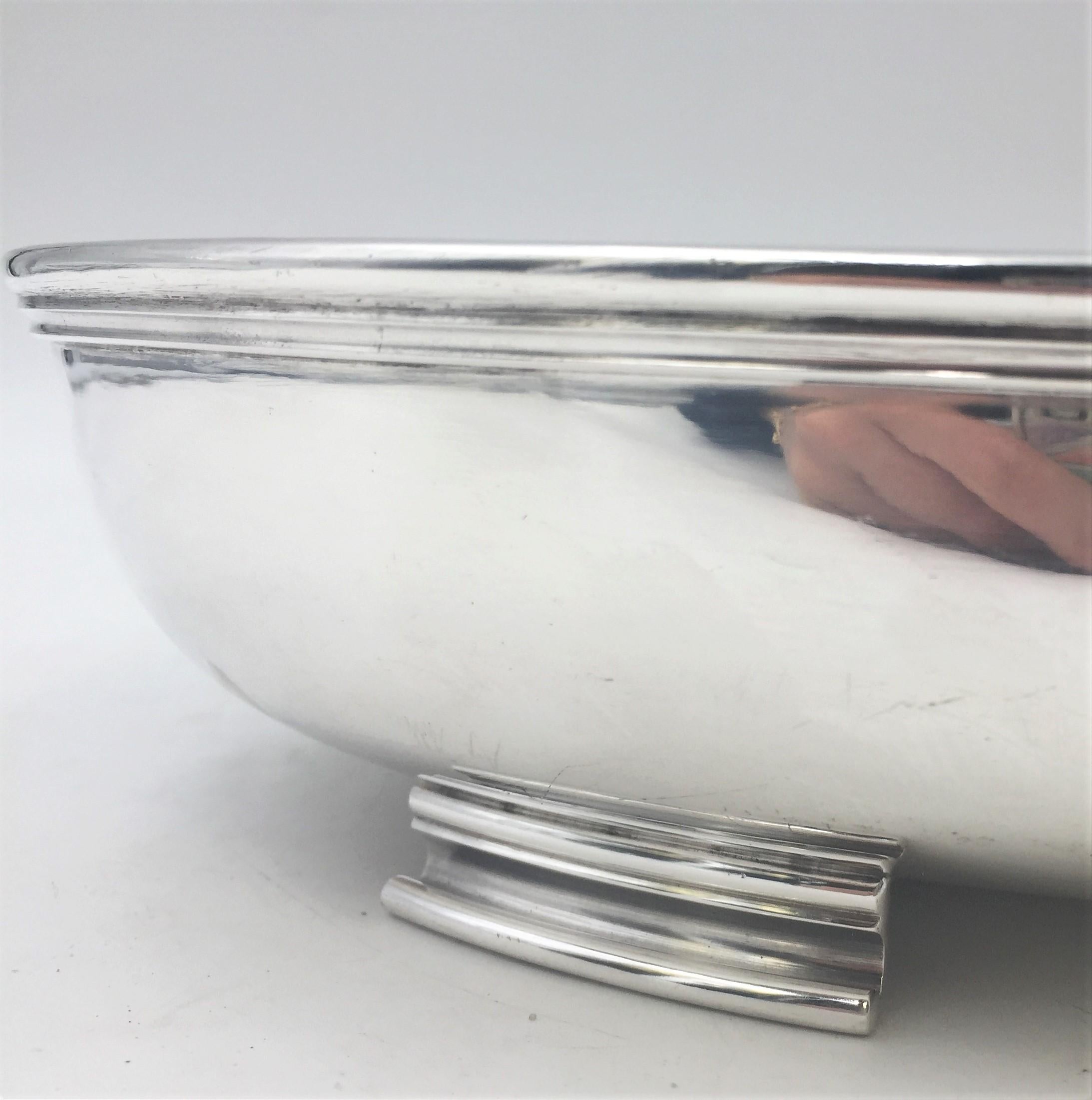 Mid-20th Century Finnish Mid-Century Modern Silver Centerpiece Bowl For Sale