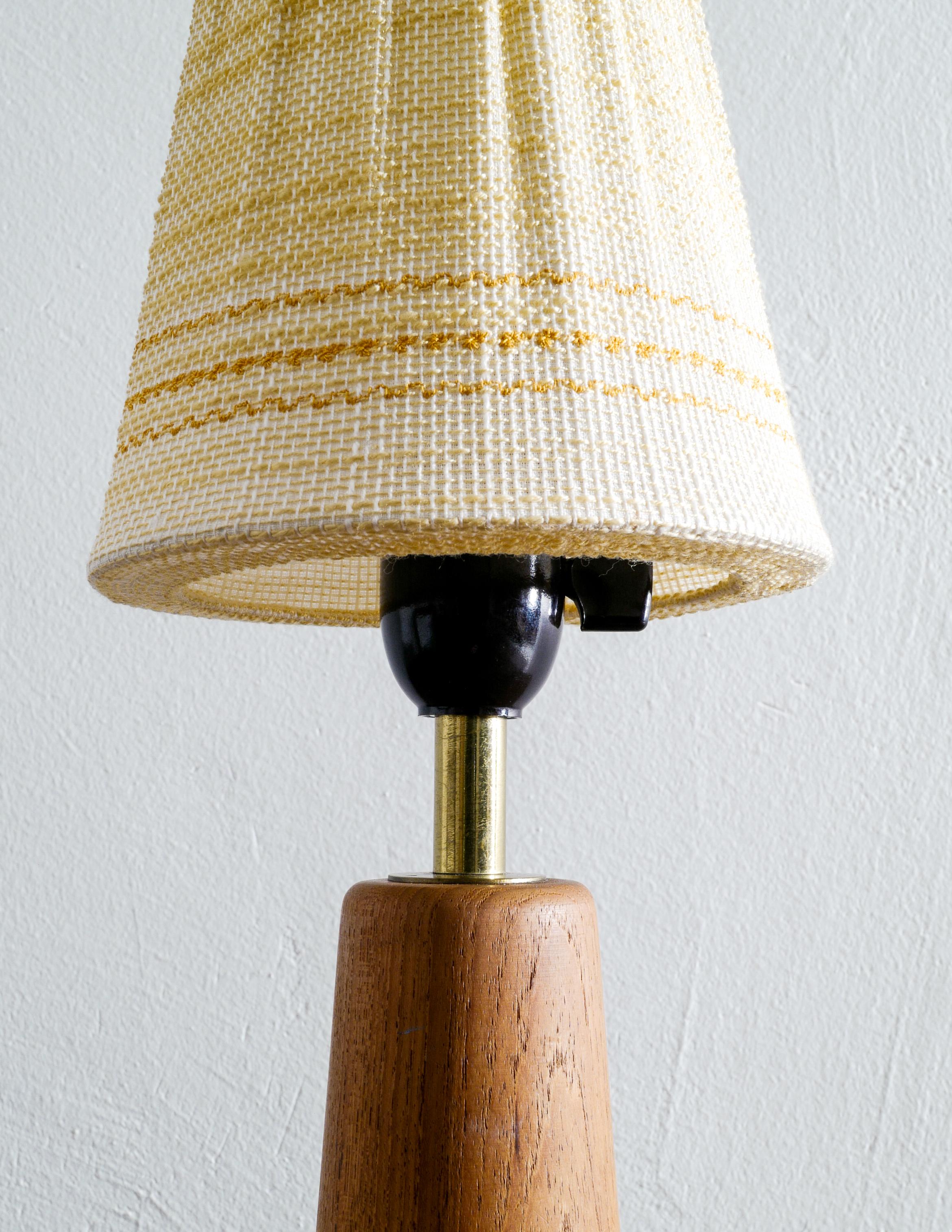 Mid-20th Century Finnish Mid-Century Table Lamp in Teak by Lisa Johansson-Pape, Finland, ca 1950s