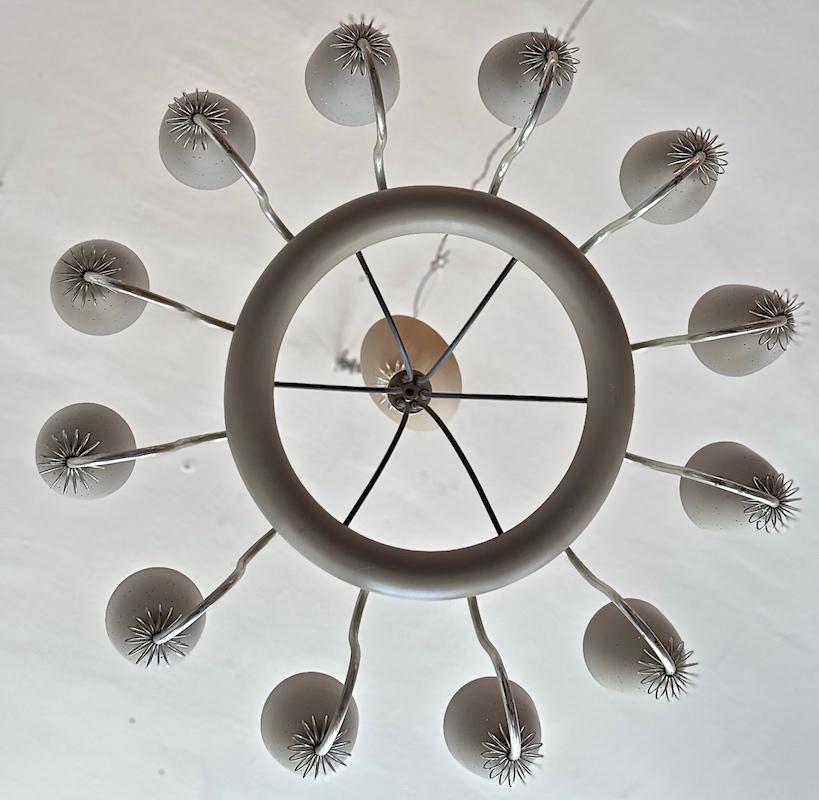 Mid-Century Modern Finnish Mid-Century Twelve Arm Lightolier Ballerina Chandelier by Paavo Tynell