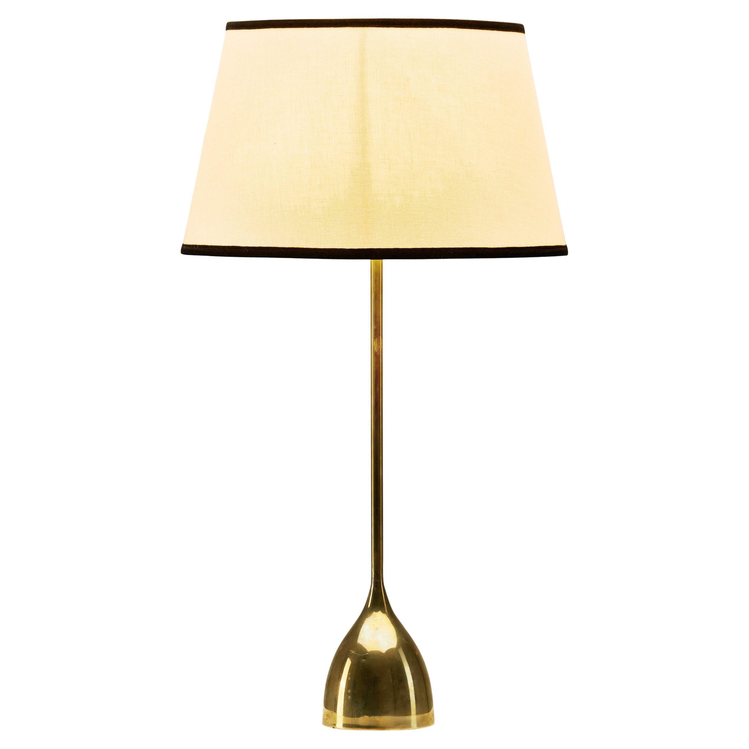 Finnish Modern Brass Table Lamp by Precenta Oy, Finland 1950s