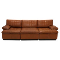Finnish Modular Leather Sofa by BJ Dahlquist, 1970
