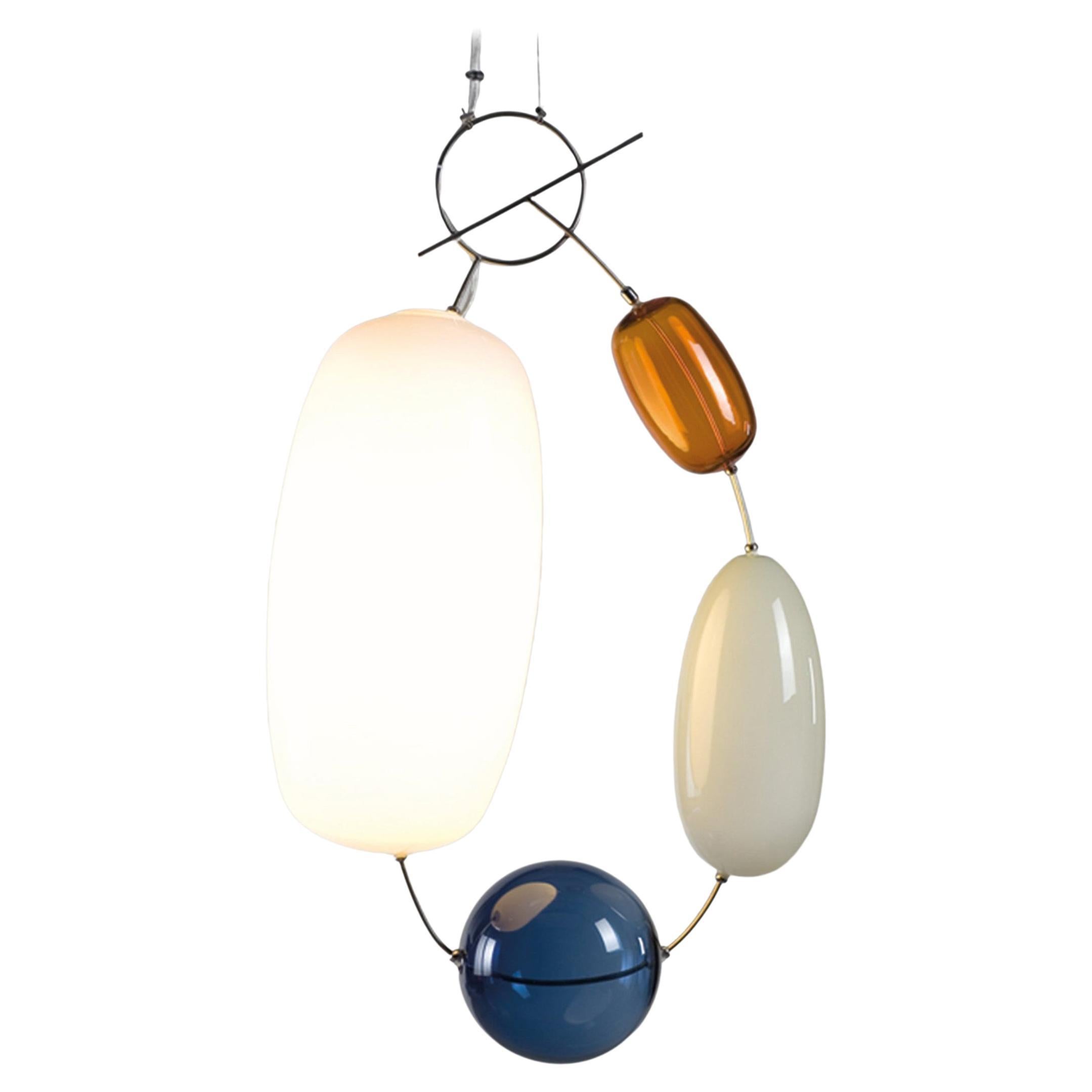 Limited Edition Finnish Blown Glass 'Jewel' Lamp by Katriina Nuutinen 