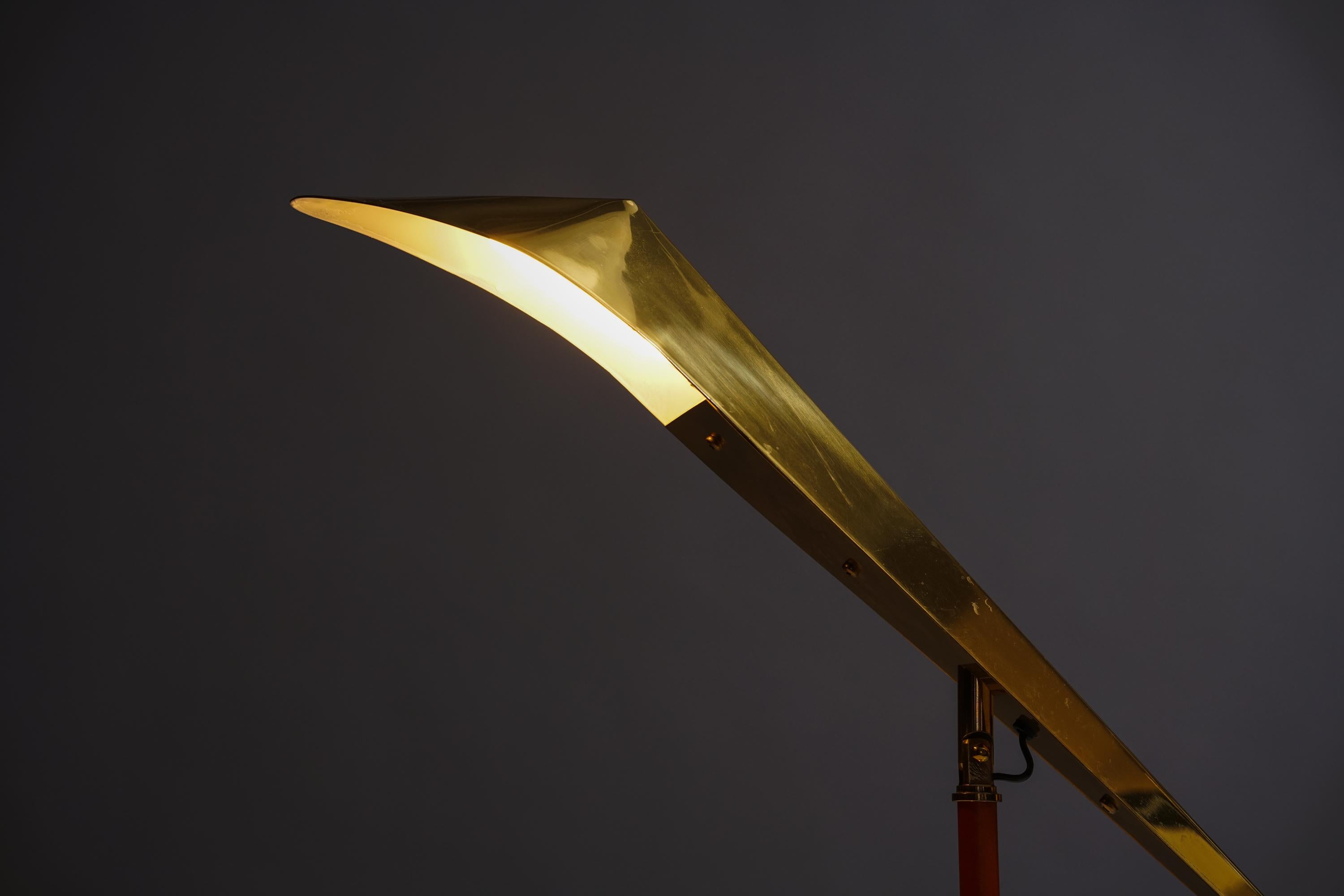 Finnish Scandinavian Modern Brass Table Lamp by KT-Valaistus, 1950s/1960s 2