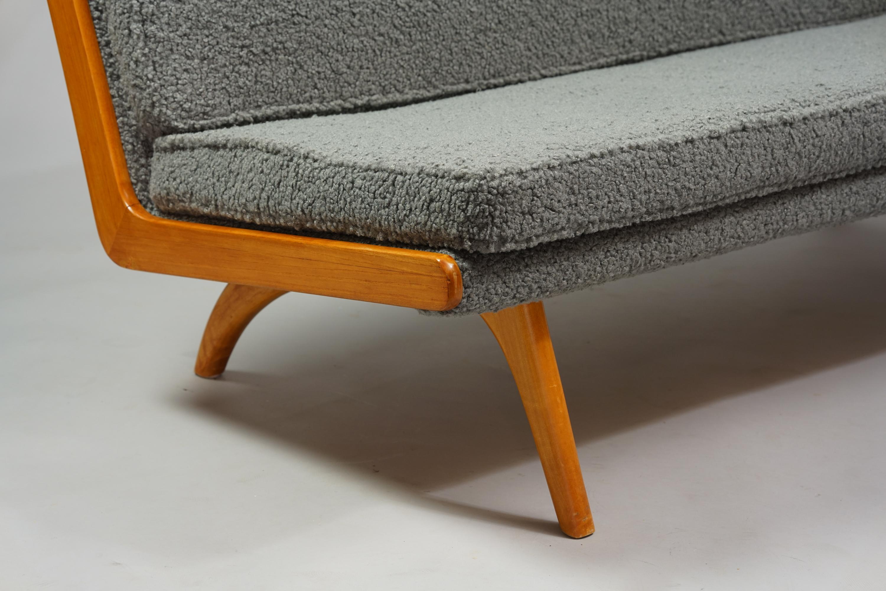 Fabric Finnish Scandinavian Modern Sofa, 1950s/1960s