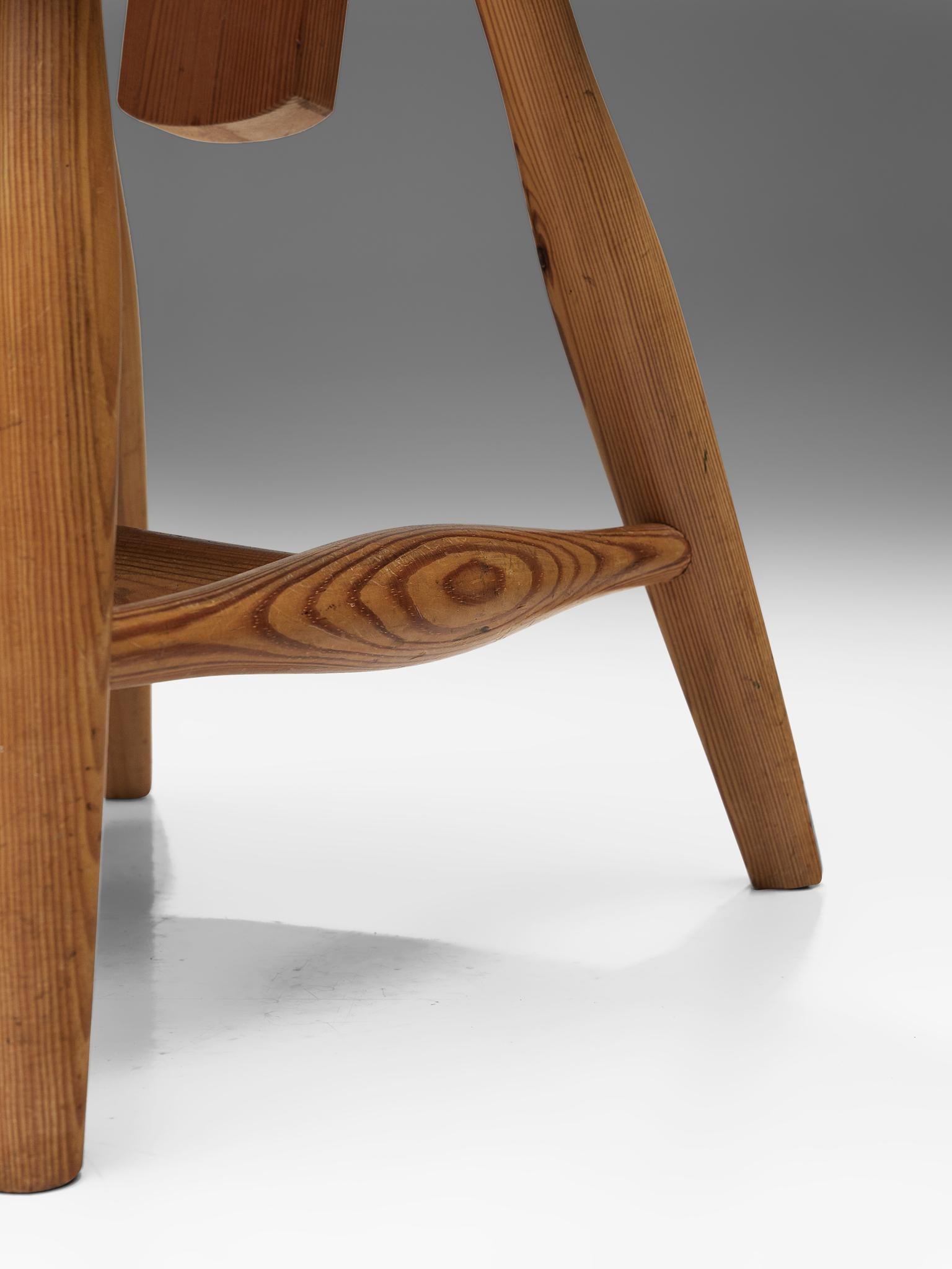 Finnish Set of Six Dining Chairs in Solid Pine by Eero Aarnio 5