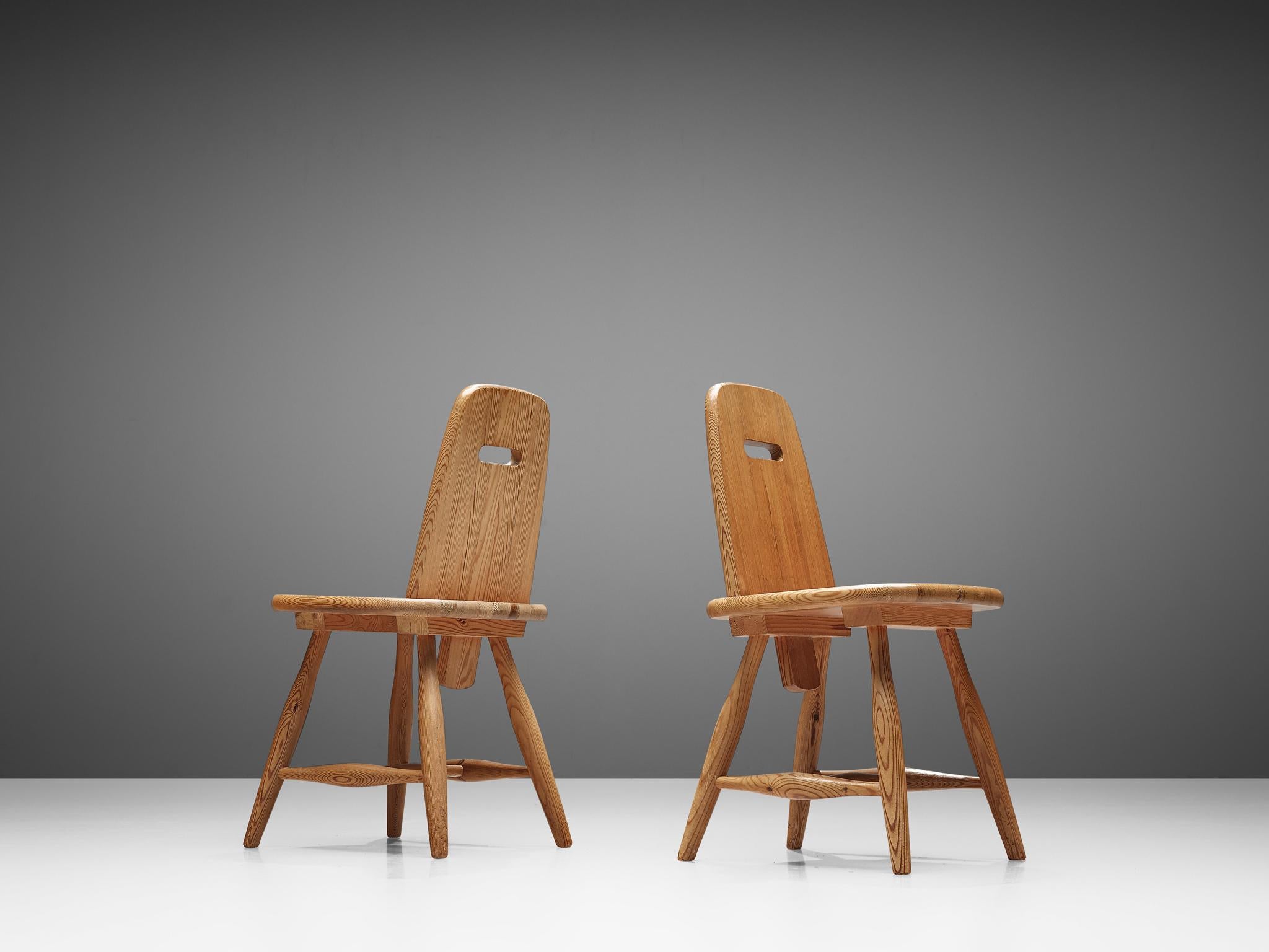 Finnish Set of Six Dining Chairs in Solid Pine by Eero Aarnio 2