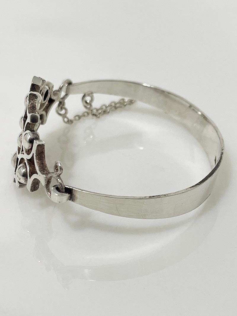 20th Century Finnish silver bracelet by Alpo Tammi Koru, 1970s For Sale