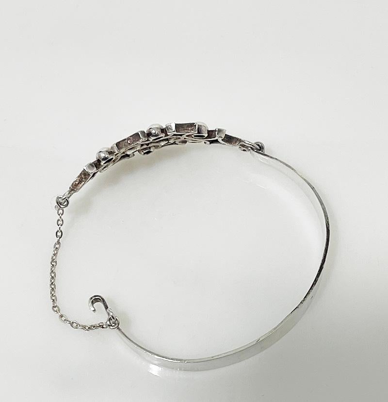 Finnish silver bracelet by Alpo Tammi Koru, 1970s For Sale 2