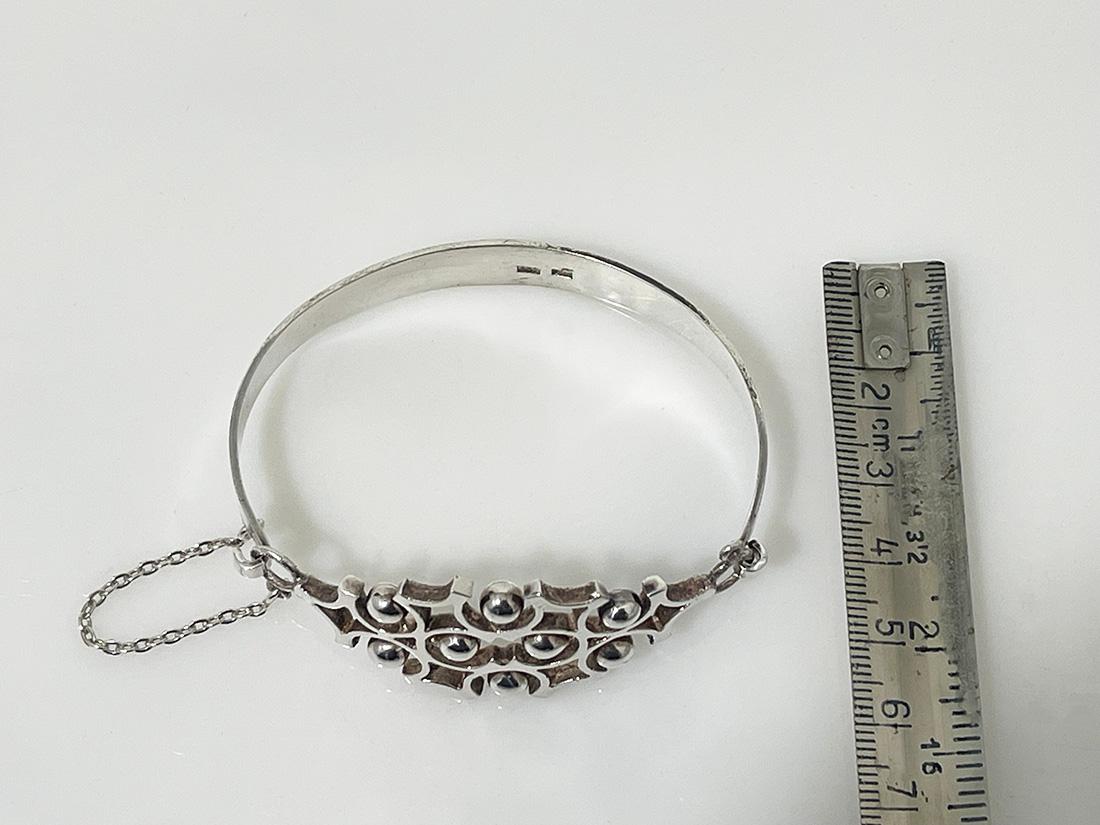 Finnish silver bracelet by Alpo Tammi Koru, 1970s For Sale 4