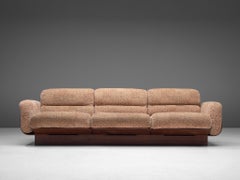 Finnisches Sofa aus Teakholz und gemusterter Polsterung
