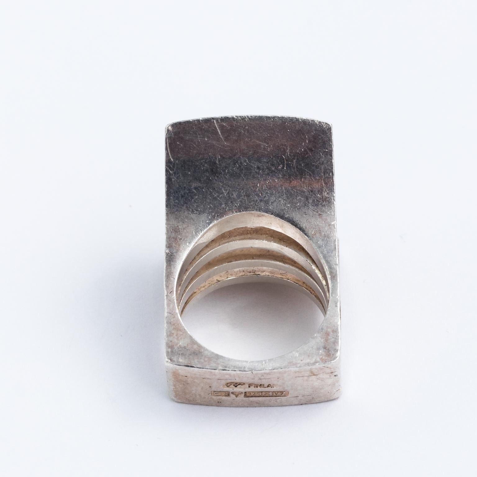 Rare heavy sterling silver ring by finnish designer Pekka
Piekainen


