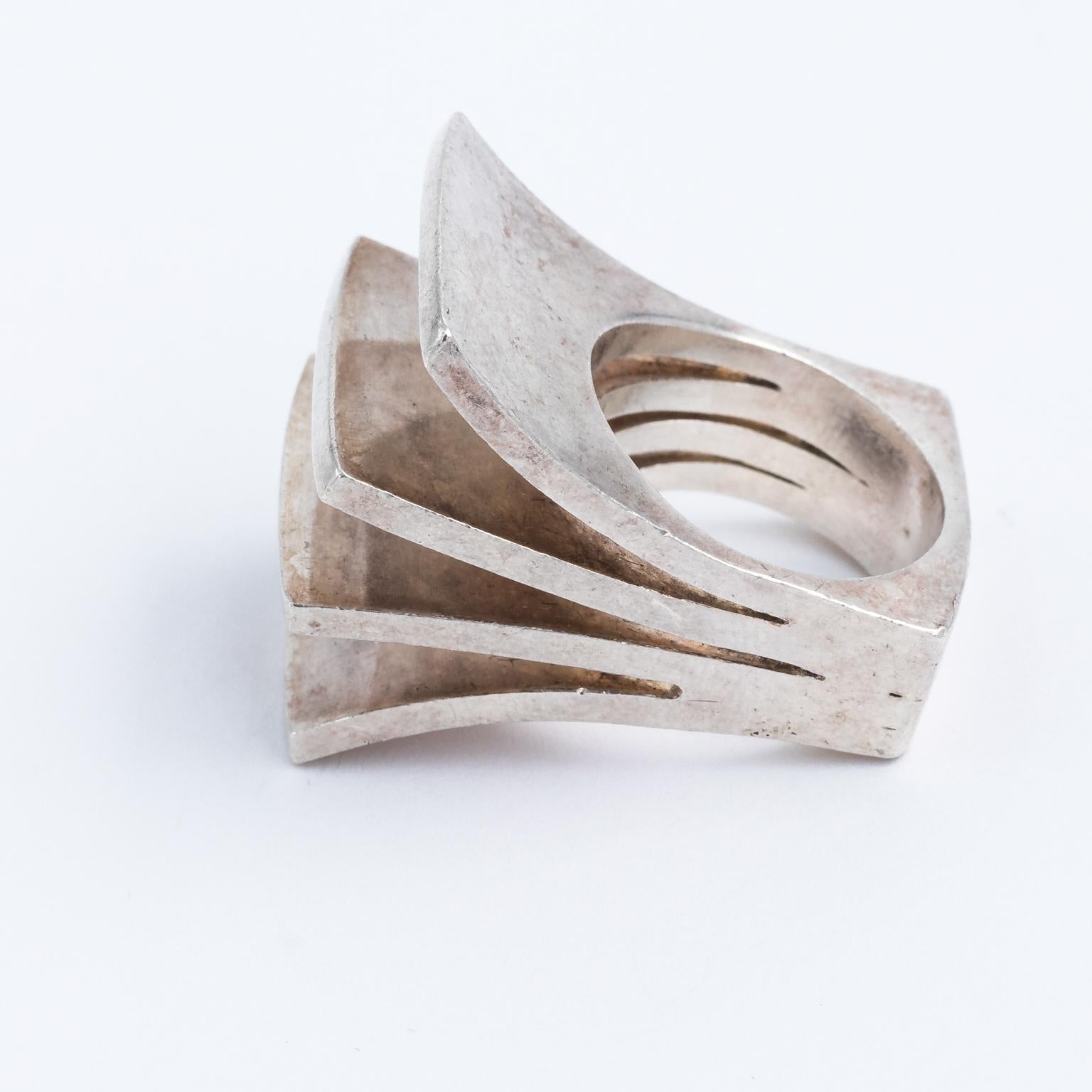 Contemporary Sterling silver finnish ring
