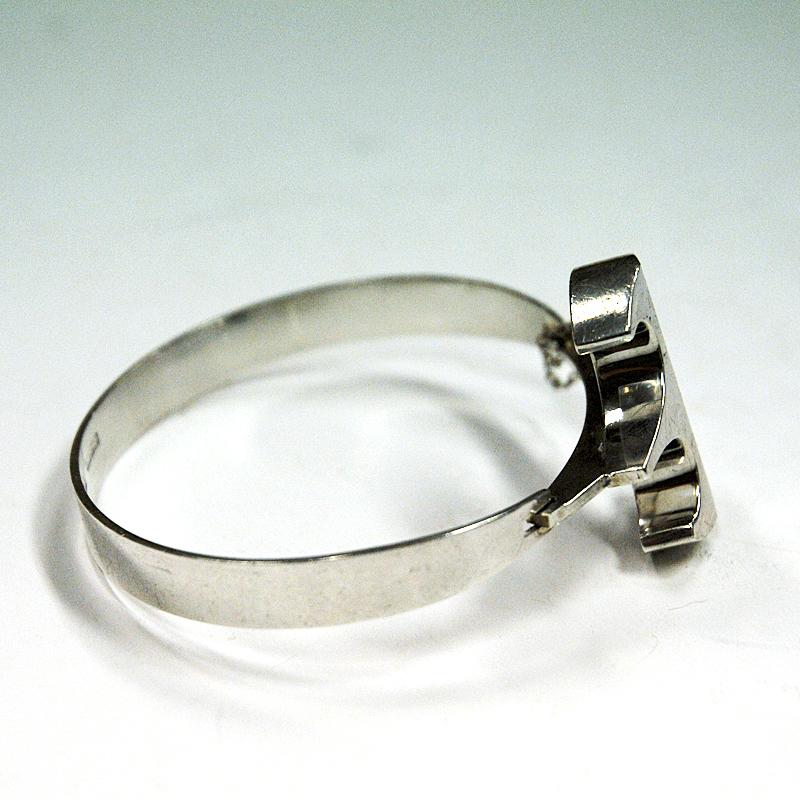 Late 20th Century Finnish Sterling Silver Bracelet by Kultaseppä Salovaara, Åbo 1972 For Sale